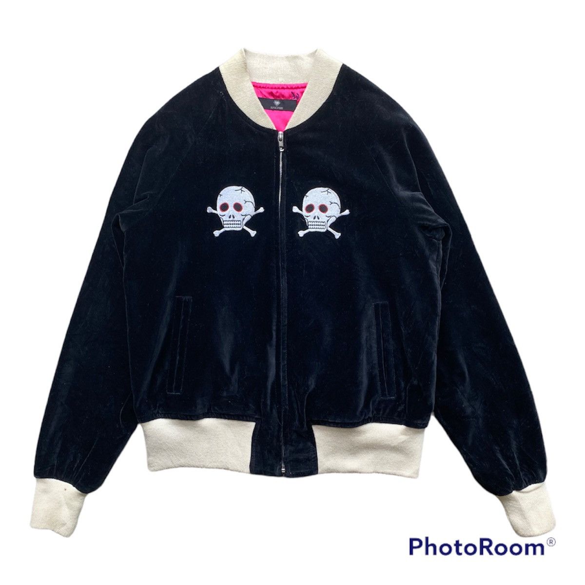 Japanese Brand × Vintage Rare 90s LOVERS ROCK Snake Skull Sukajan Velvet Jacket Size US S / EU 44-46 / 1 - 2 Thumbnail