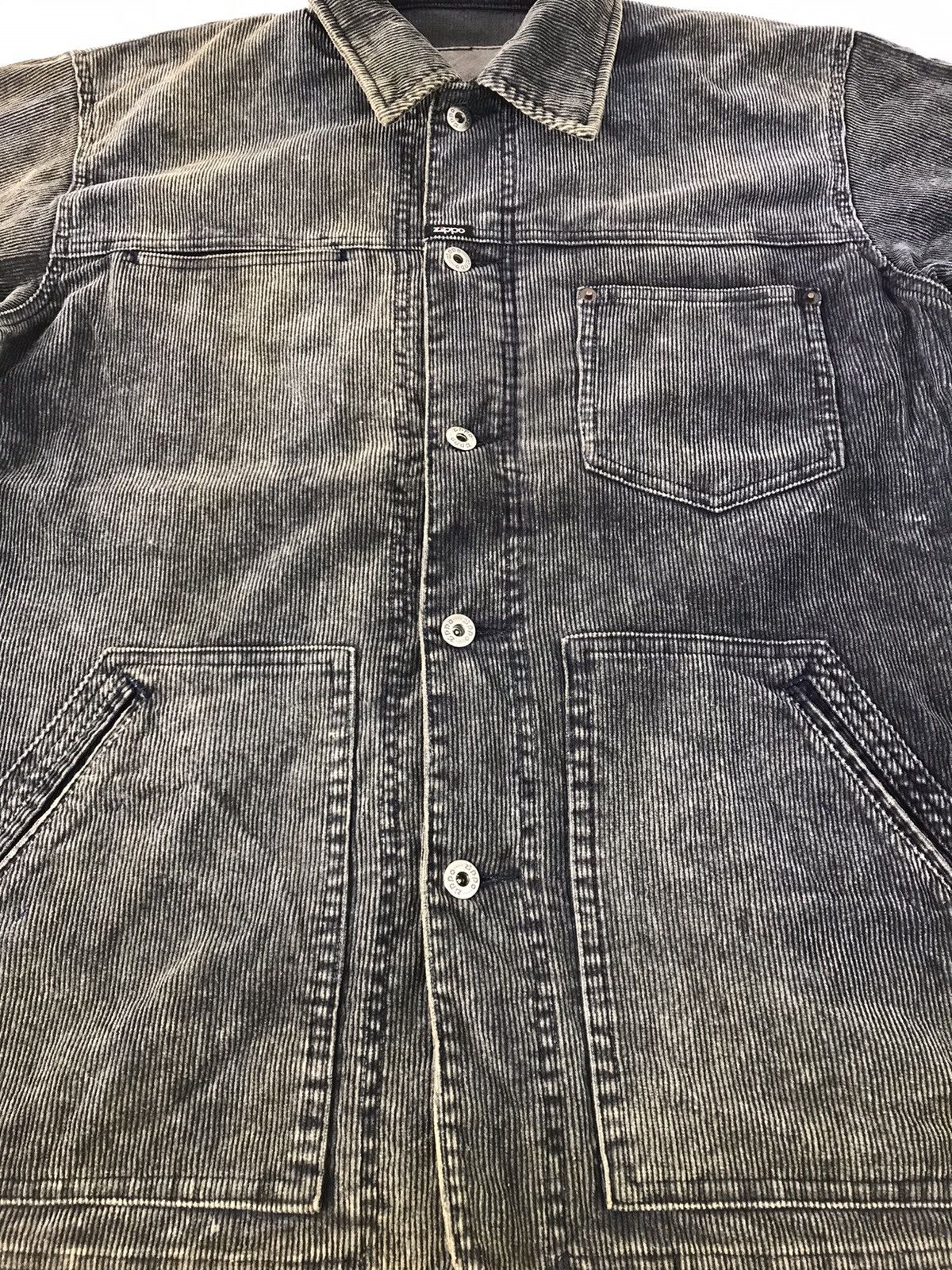 Vintage × Zippo 90s Zippo Corduroy Button Up Style Chore Jacket Big Pocket Size US L / EU 52-54 / 3 - 3 Thumbnail
