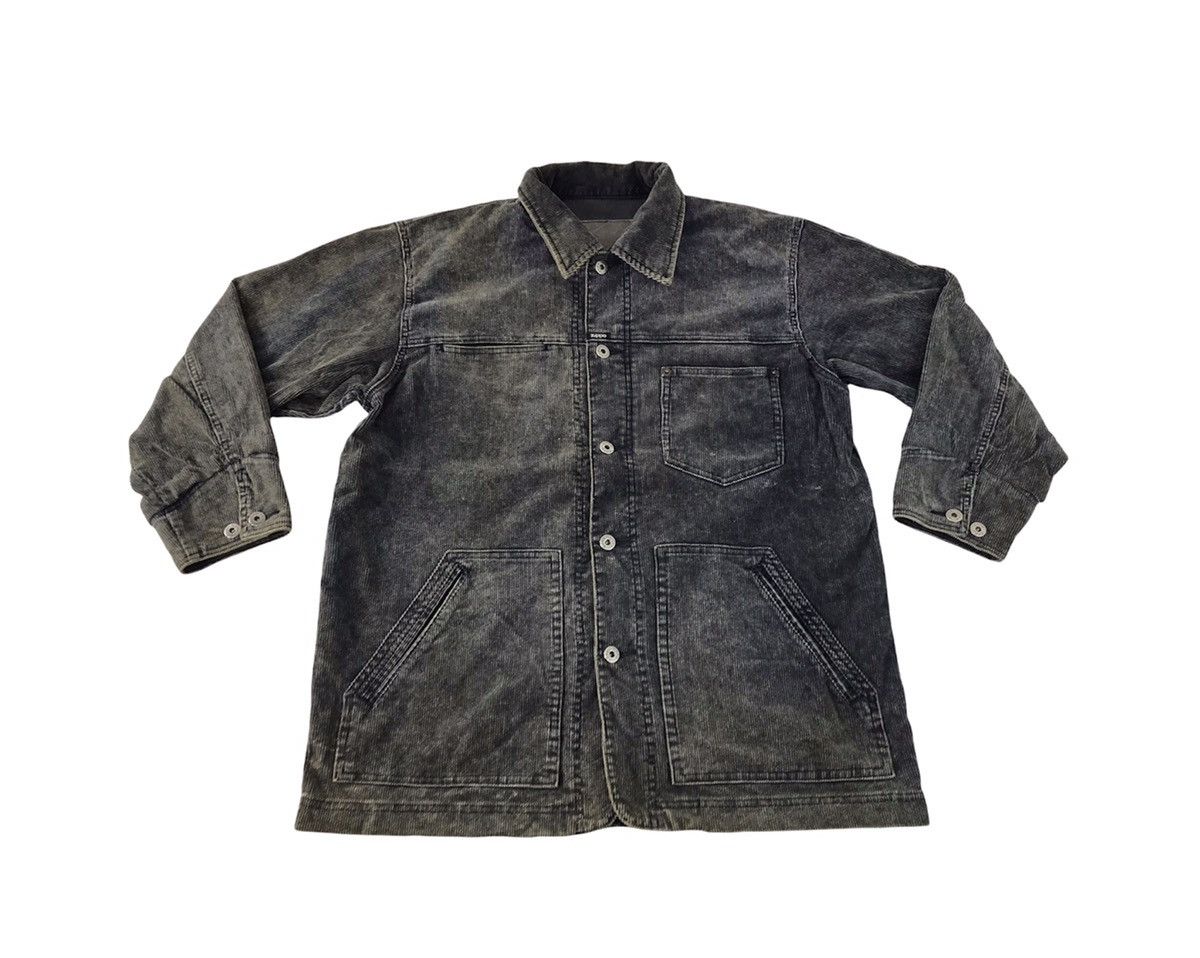 image of Vintage x Zippo 90's Zippo Corduroy Button Up Style Chore Jacket Big Pocket in Black, Men's (Size X