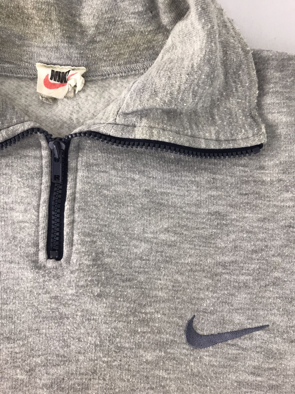 Nike Nike Swoosh Big Logo Fleece Sweatshirt Pull Over Half Zip Size XL / US 12-14 / IT 48-50 - 2 Thumbnail