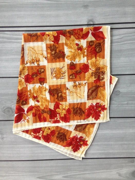 Celine × Other Celine Floral Abstract Motive Check Scarves Size ONE SIZE - 2 Thumbnail