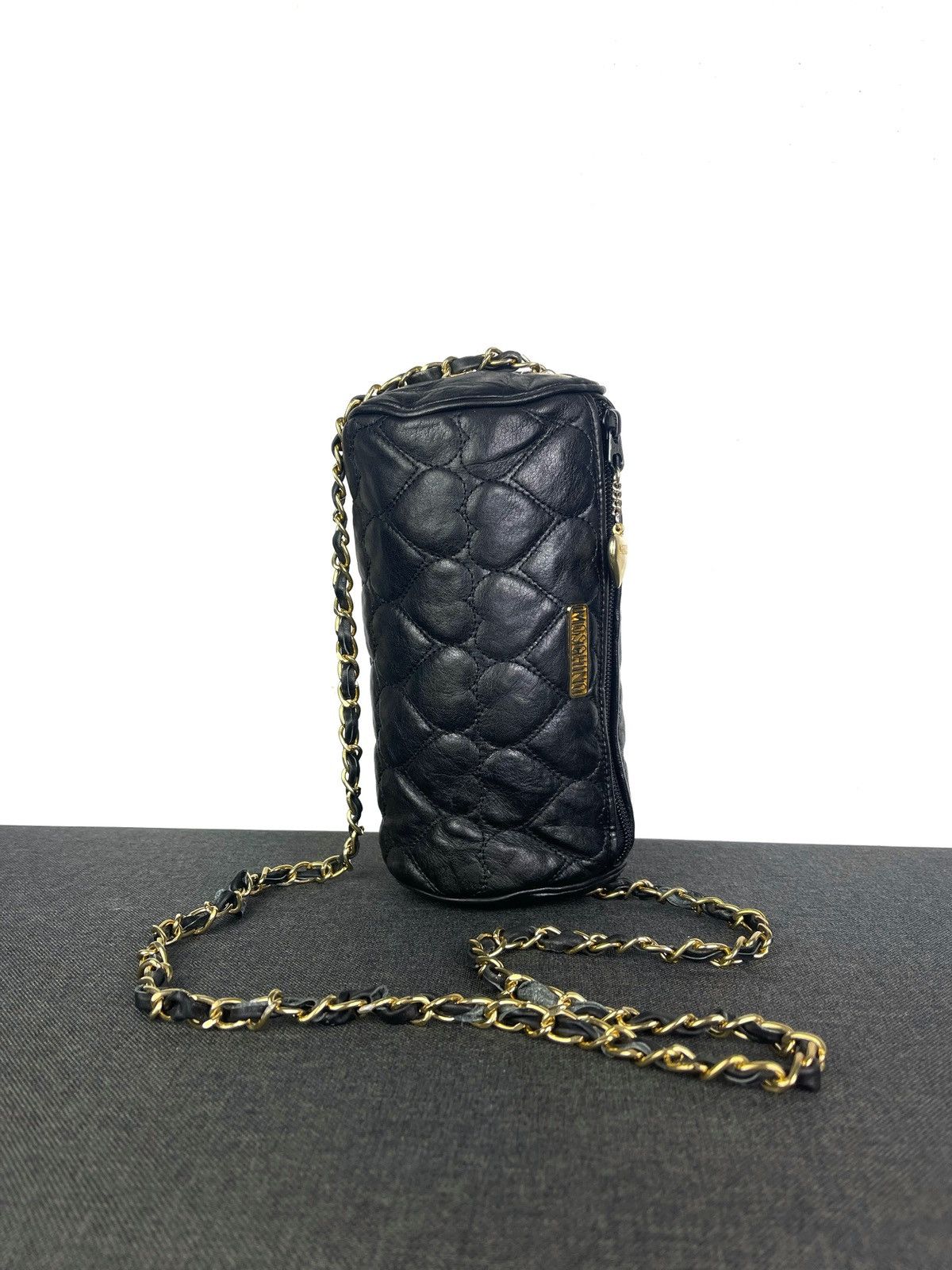 Moschino Steals🔥Moschino quilted Cylinder Black crossbody bag Size ONE SIZE - 2 Thumbnail