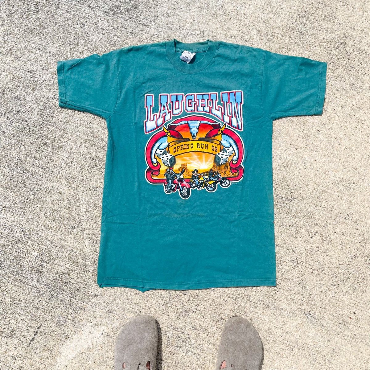 Vintage Vintage 1998 Laughlin Biker Motorcycle Tee Size US L / EU 52-54 / 3 - 3 Thumbnail