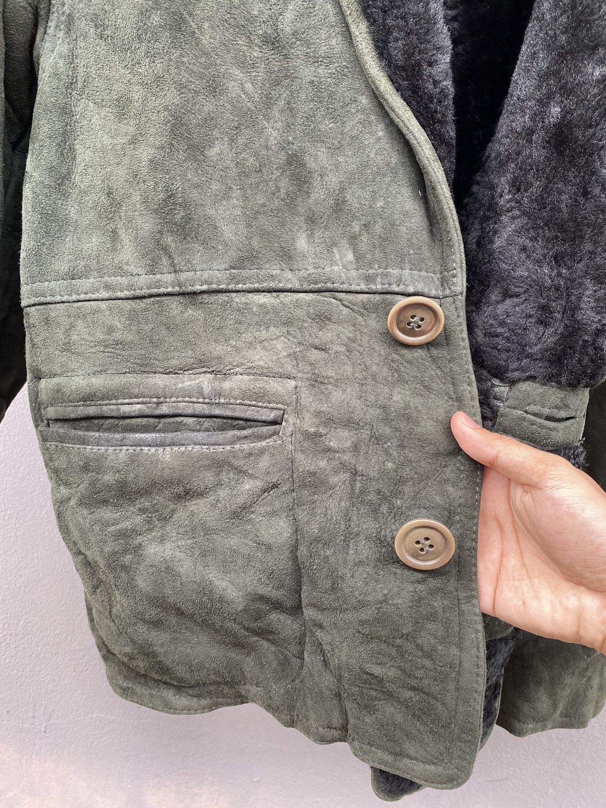 Japanese Brand ONBU de DACCO Lamb Fur Skin Genuine Leather Coat Size US M / EU 48-50 / 2 - 13 Thumbnail