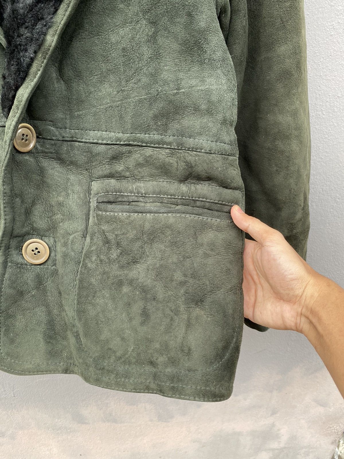 Japanese Brand ONBU de DACCO Lamb Fur Skin Genuine Leather Coat Size US M / EU 48-50 / 2 - 8 Thumbnail