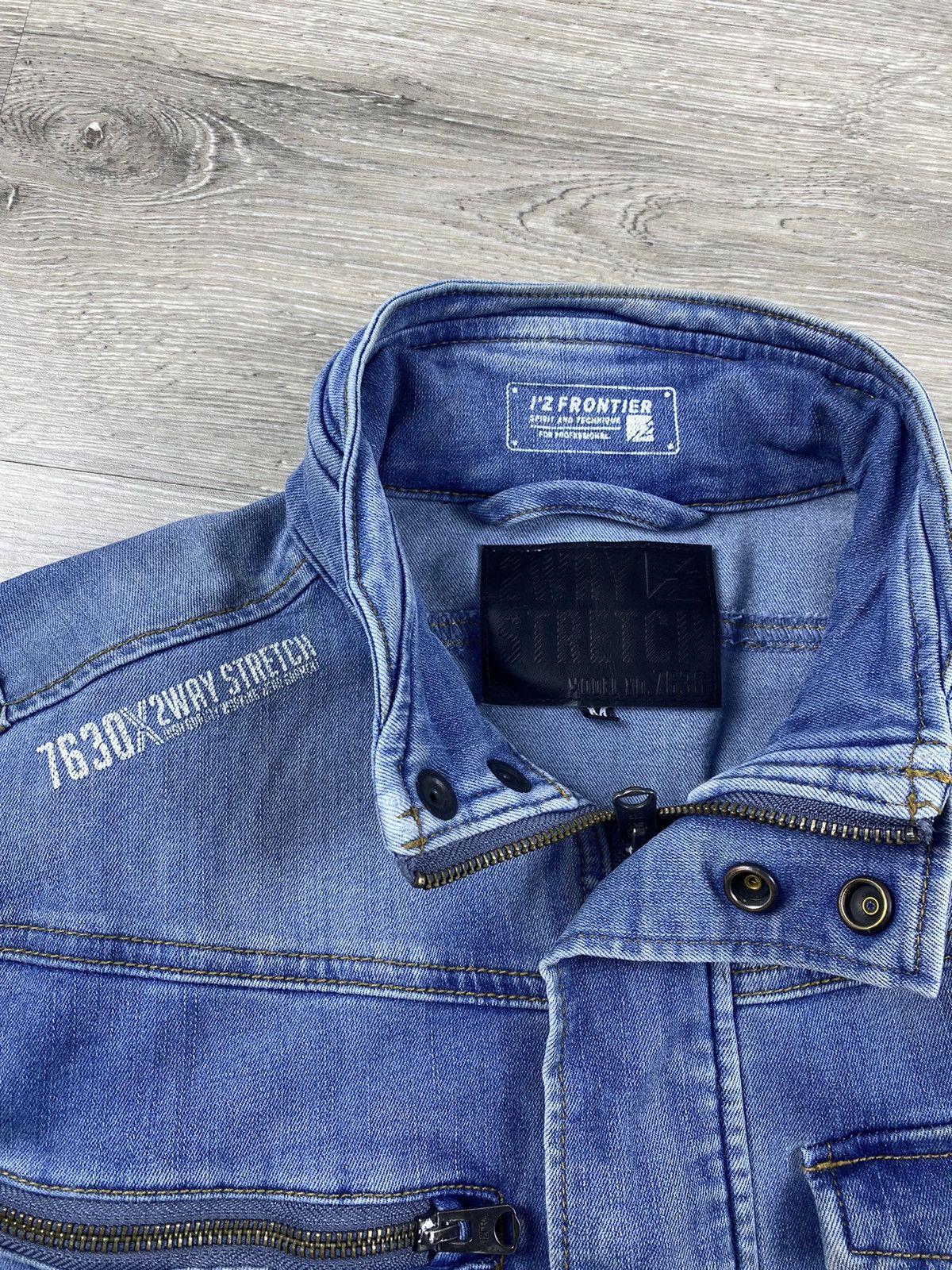 Japanese Brand IZ Frontier Racing Tactical Multi Pocket Denim Jacket Size US M / EU 48-50 / 2 - 4 Thumbnail