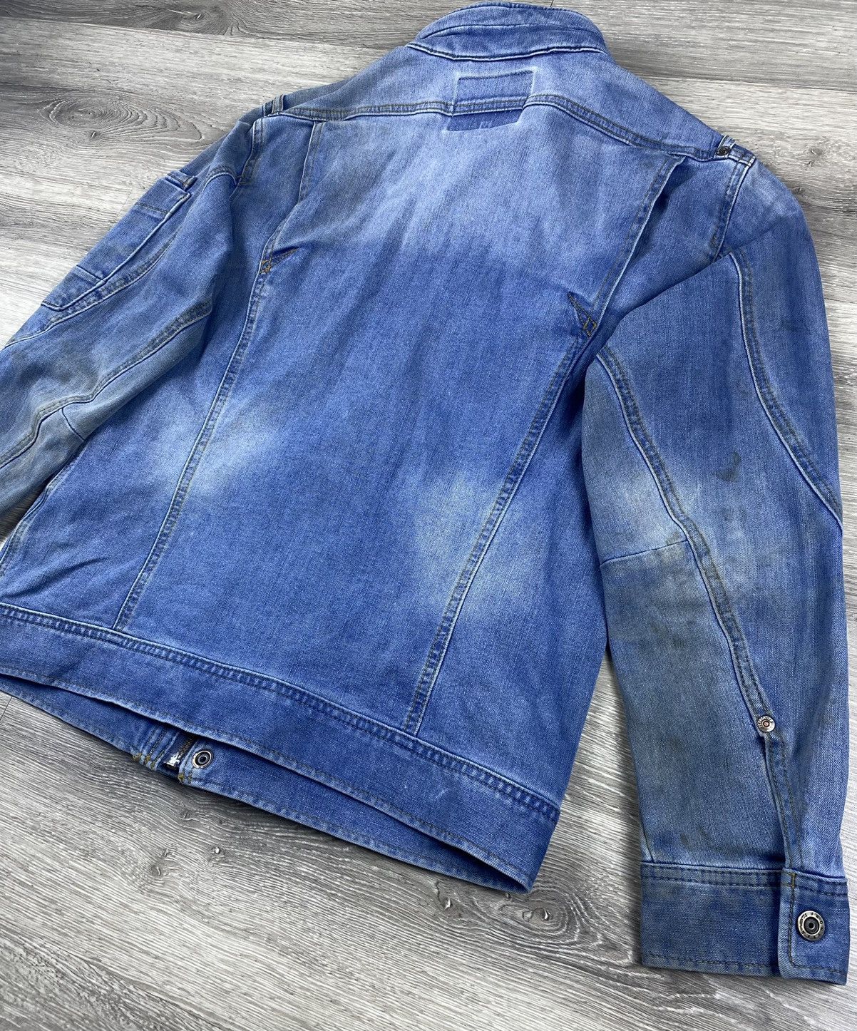 Japanese Brand IZ Frontier Racing Tactical Multi Pocket Denim Jacket Size US M / EU 48-50 / 2 - 7 Thumbnail
