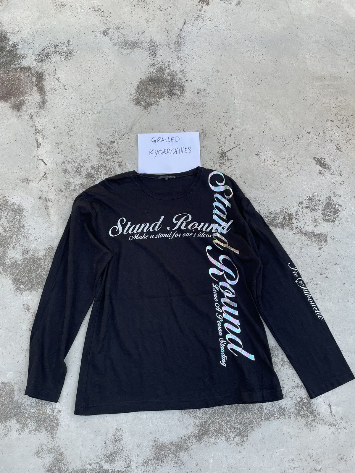 Japanese Brand STAND ROUND BLACK LONG SLEEVE Size US XXL / EU 58 / 5 - 1 Thumbnail