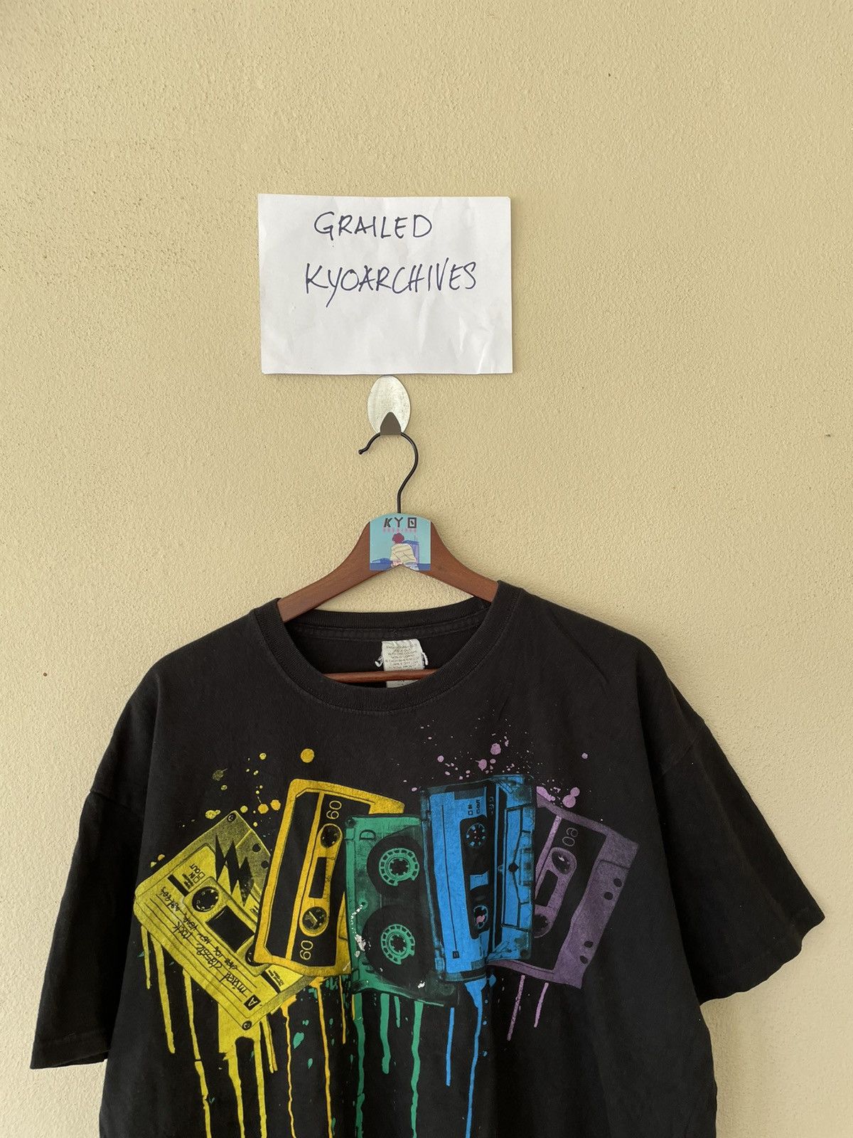 Japanese Brand × Vintage Y2K CASSETTE BLACK TEE Size US XL / EU 56 / 4 - 3 Thumbnail