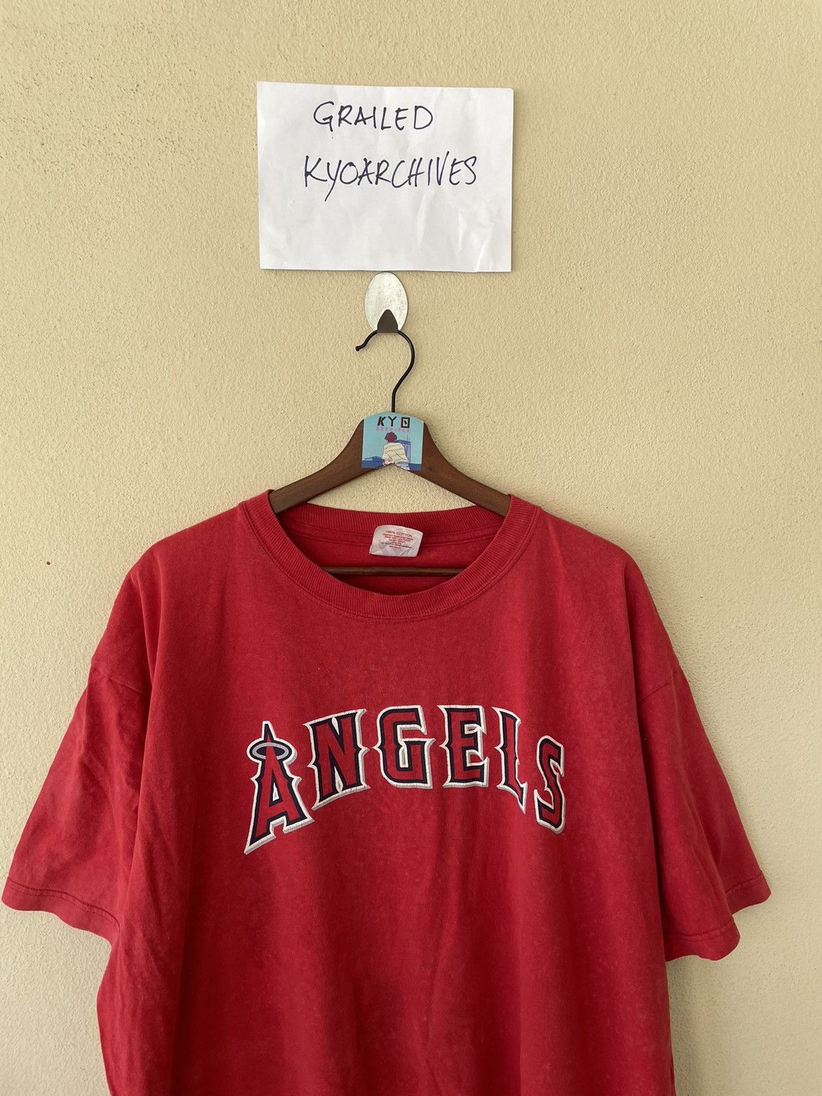 Majestic Y2K L.A ANGELS RED TEE Size US XXL / EU 58 / 5 - 3 Thumbnail