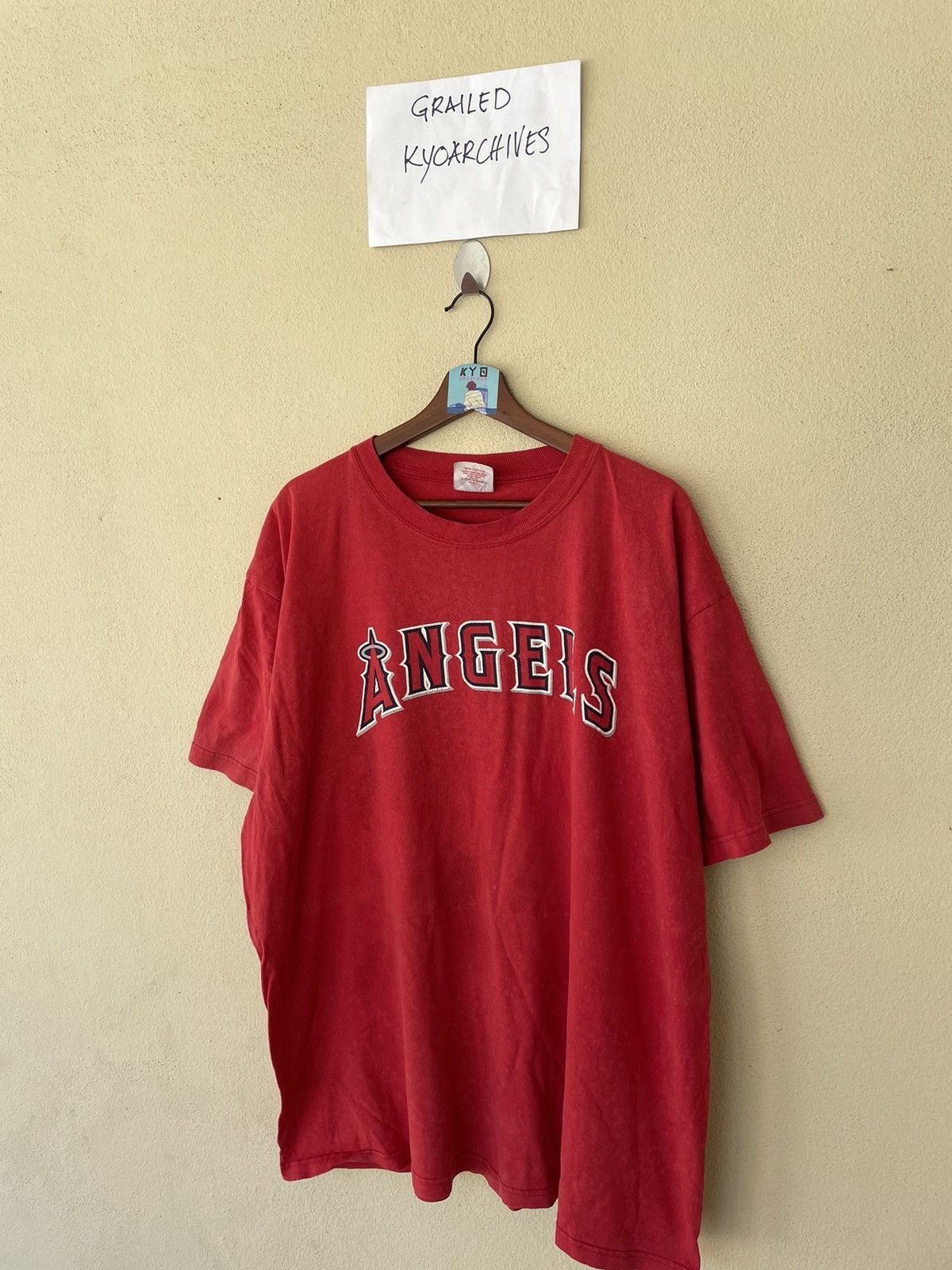 Majestic Y2K L.A ANGELS RED TEE Size US XXL / EU 58 / 5 - 2 Thumbnail