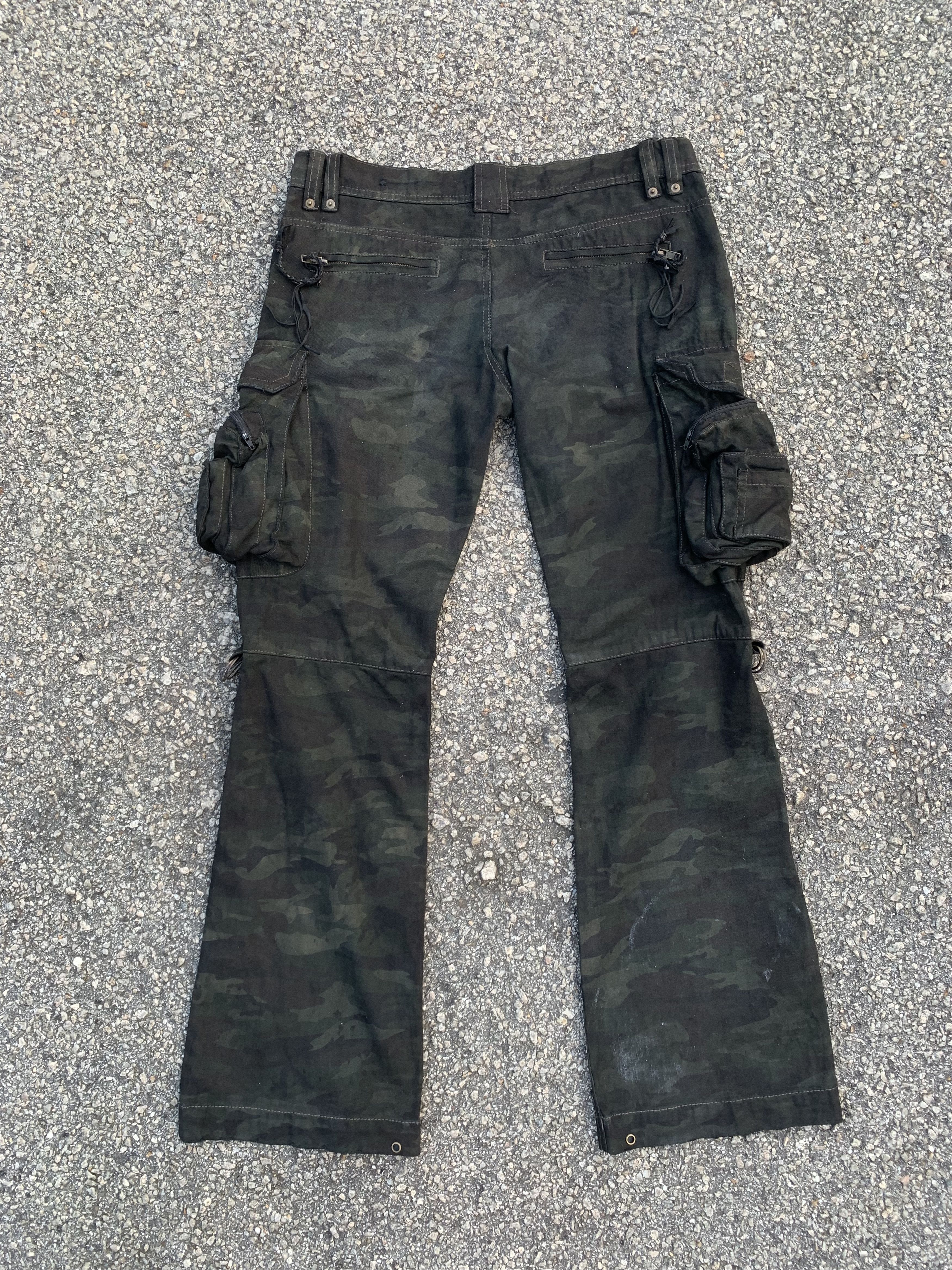 If Six Was Nine Cargo Pants Tie Dye Riot Boocut Multipocket Army 3D Pocket Size US 34 / EU 50 - 7 Thumbnail