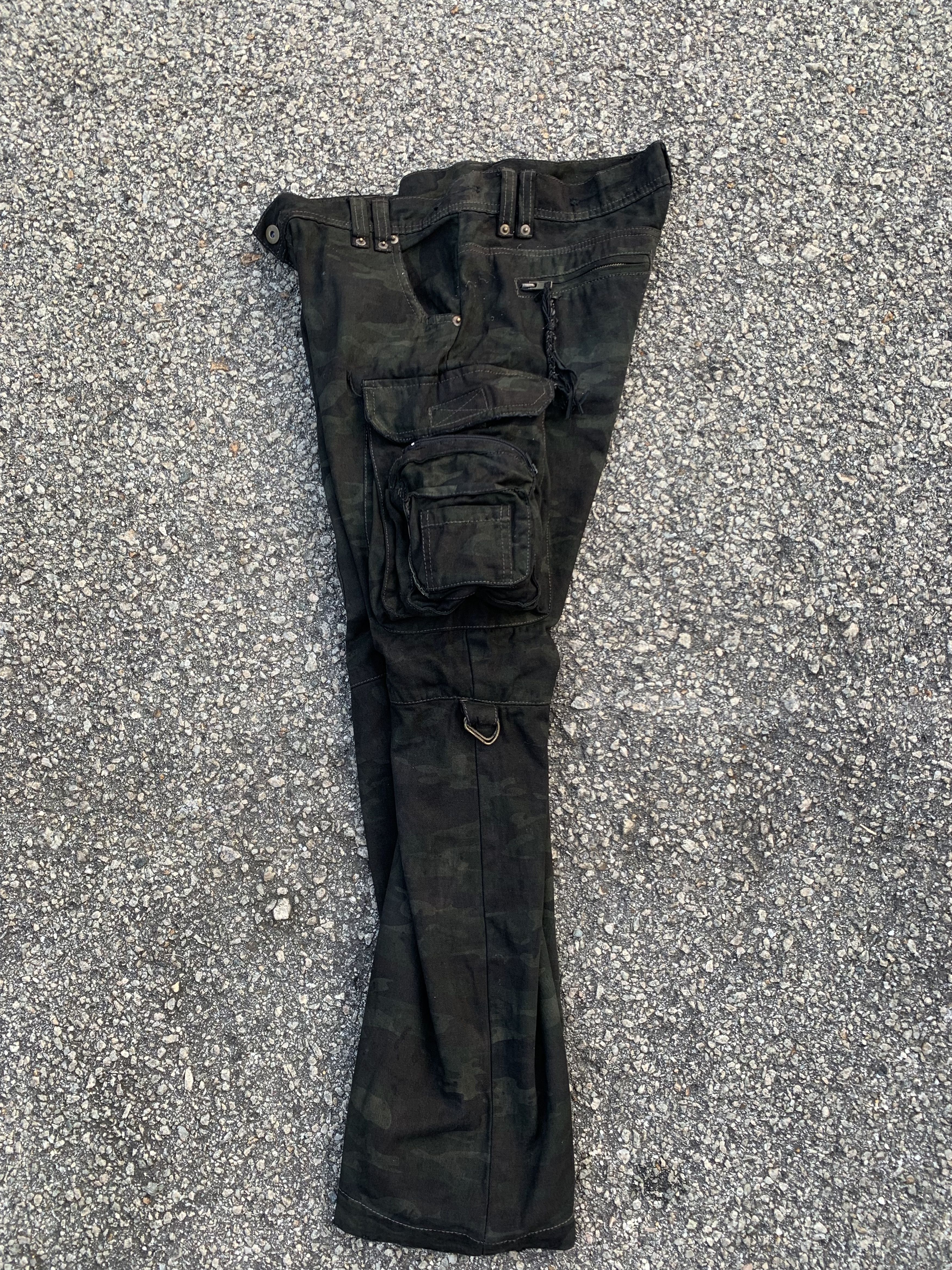 If Six Was Nine Cargo Pants Tie Dye Riot Boocut Multipocket Army 3D Pocket Size US 34 / EU 50 - 18 Thumbnail
