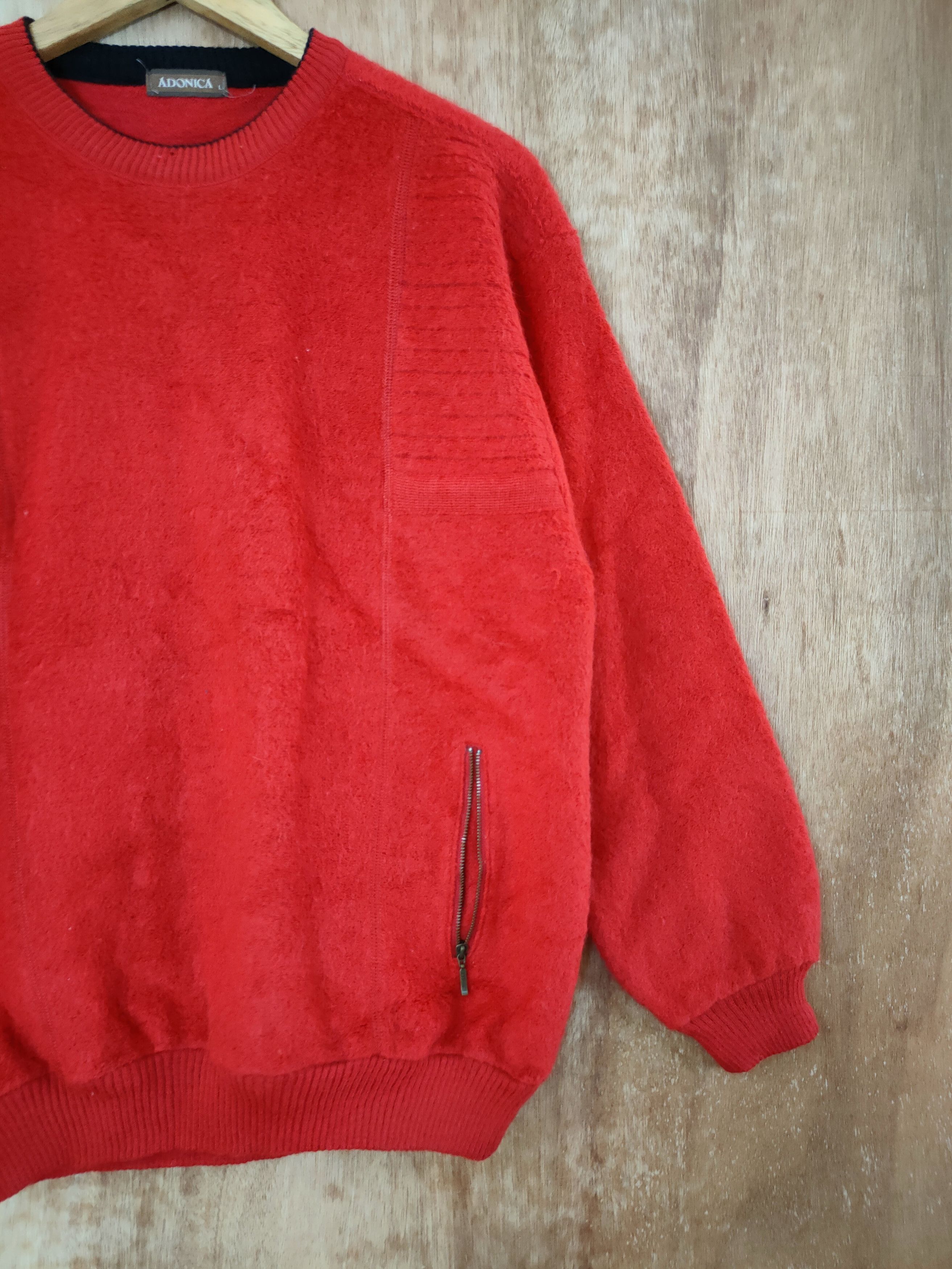 Japanese Brand Adonica red cardigan knitwear sweatshirt japan #46-682 Size US M / EU 48-50 / 2 - 3 Thumbnail