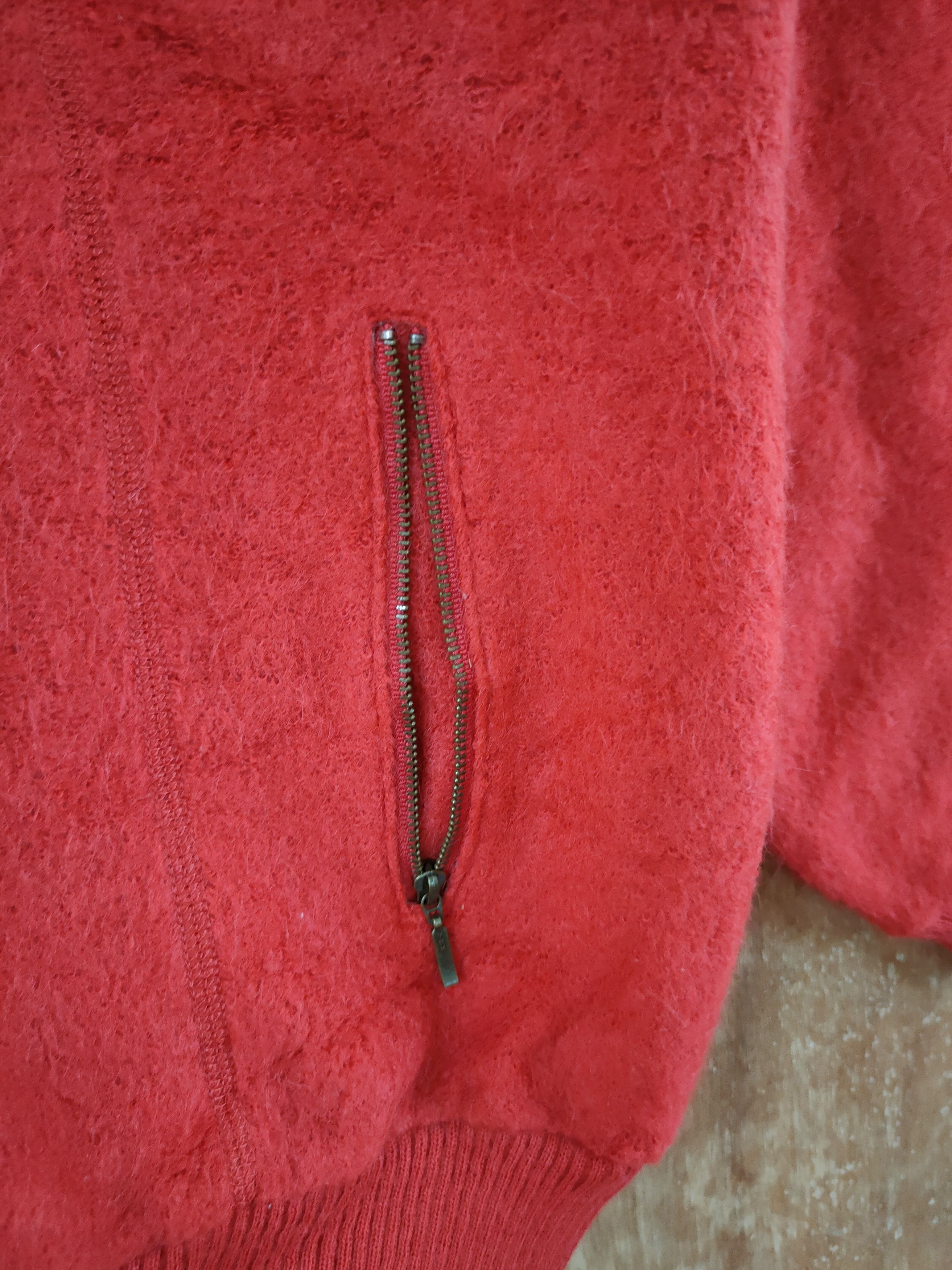 Japanese Brand Adonica red cardigan knitwear sweatshirt japan #46-682 Size US M / EU 48-50 / 2 - 6 Thumbnail