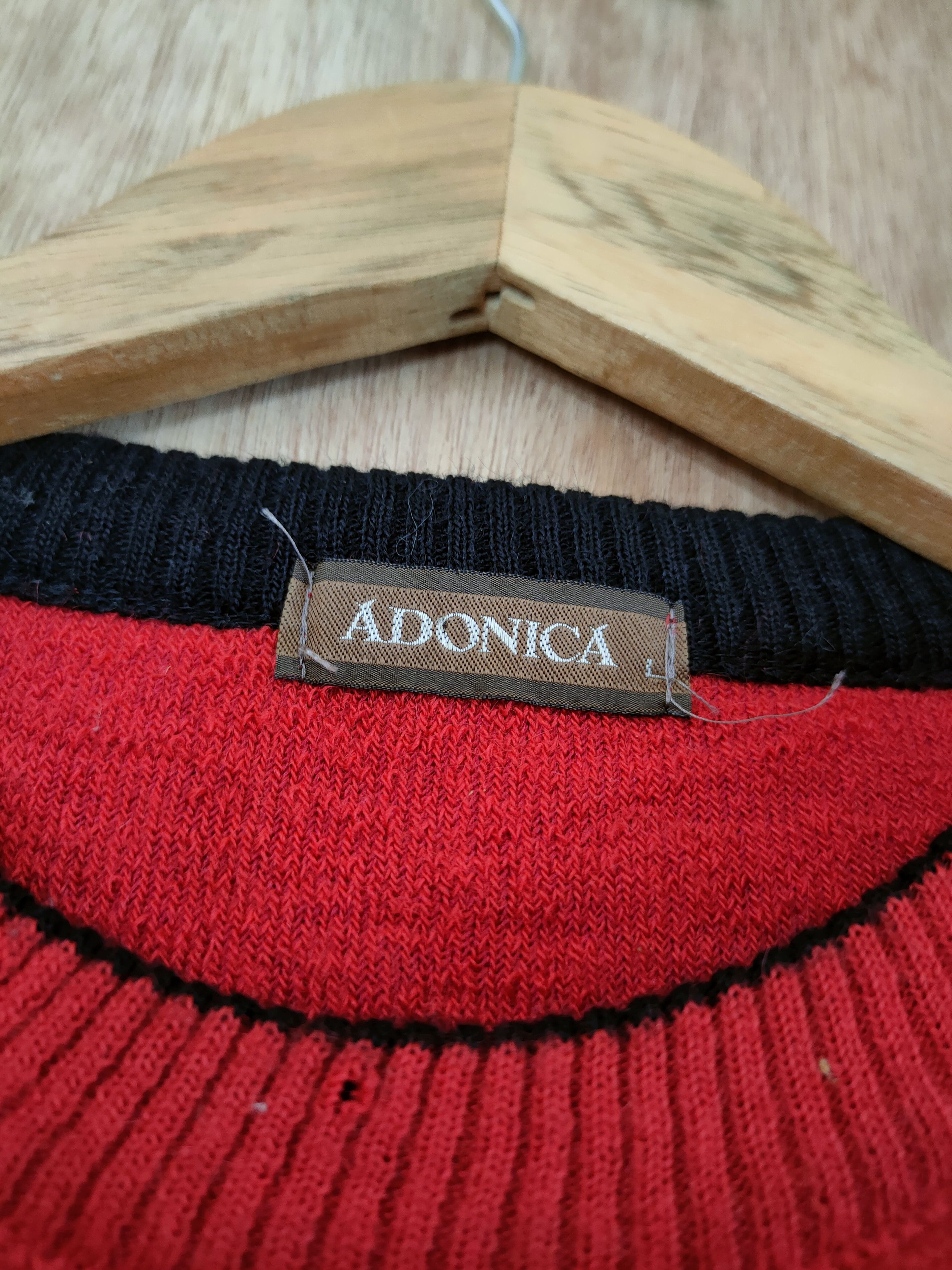 Japanese Brand Adonica red cardigan knitwear sweatshirt japan #46-682 Size US M / EU 48-50 / 2 - 5 Thumbnail