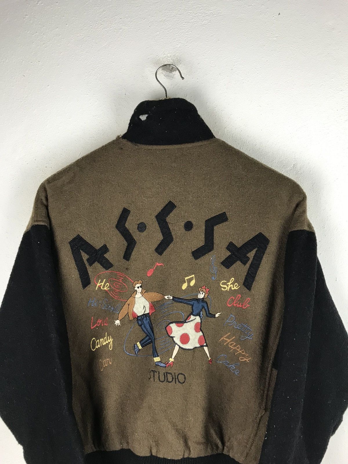 Vintage Vintage ASSA Studio Varsity Jacket with Embroidered Dance Size US M / EU 48-50 / 2 - 6 Thumbnail