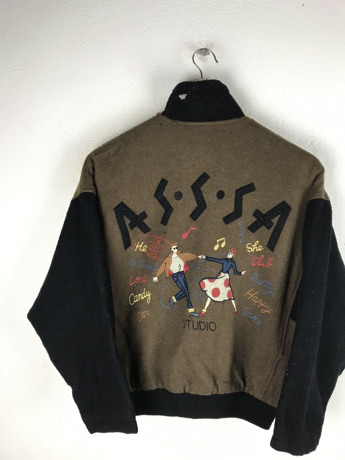 Vintage Vintage ASSA Studio Varsity Jacket with Embroidered Dance Size US M / EU 48-50 / 2 - 5 Thumbnail