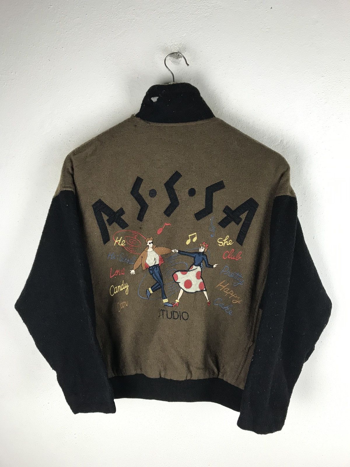 Vintage Vintage ASSA Studio Varsity Jacket with Embroidered Dance Size US M / EU 48-50 / 2 - 1 Thumbnail