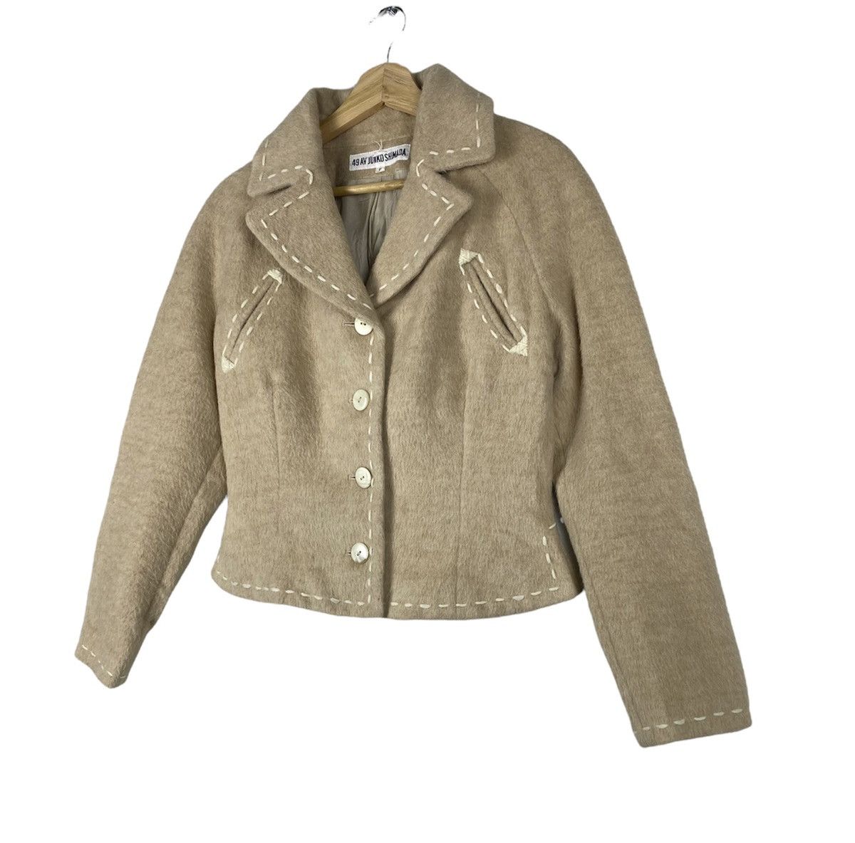 Junko Shimada GONE 🔥Vintage Junko Shimada Cropped Mohair Wool Jacket Size US S / EU 44-46 / 1 - 2 Thumbnail