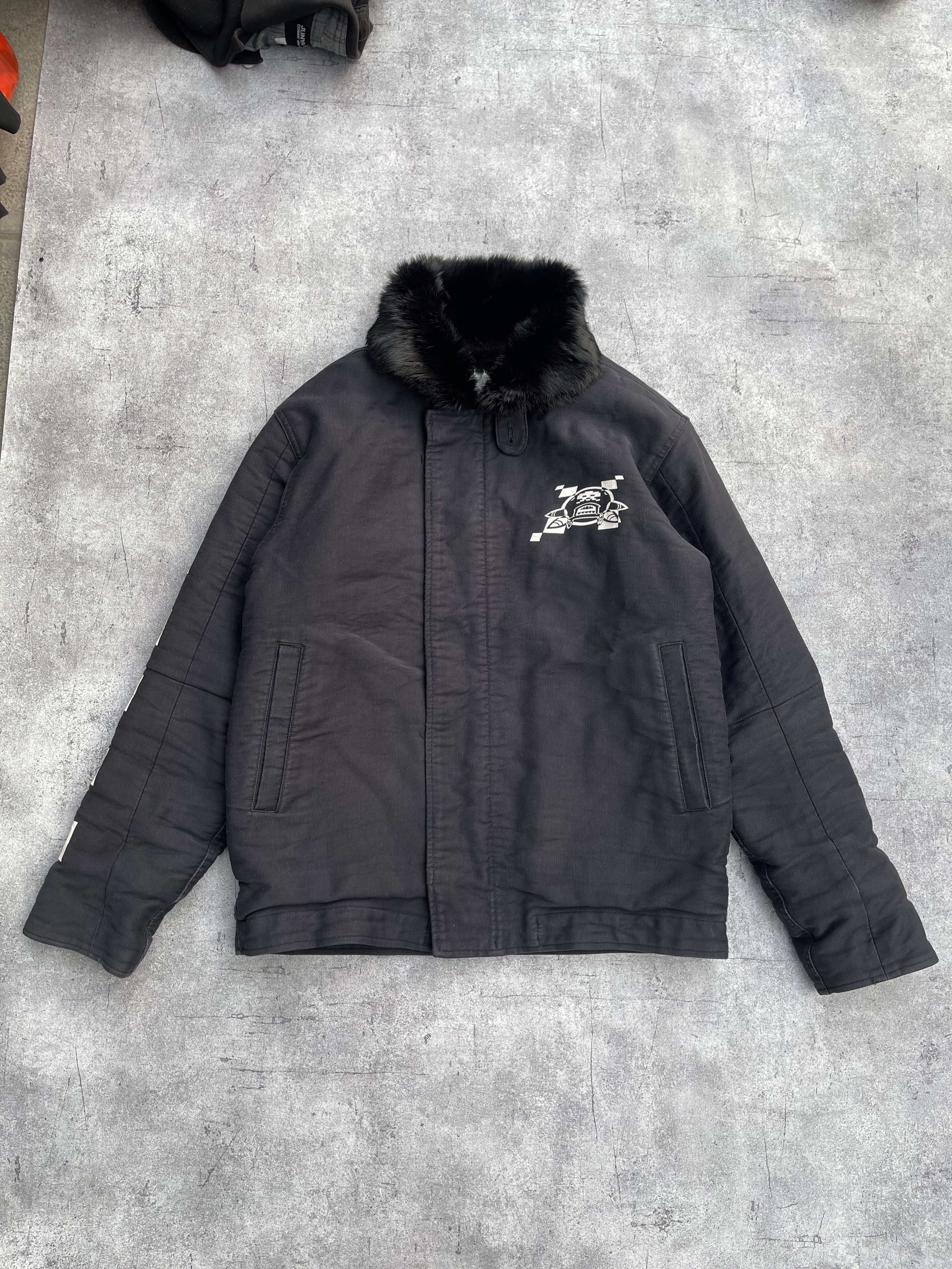 image of Undercover Davf Black Fur Jacket, Men's (Size Medium)
