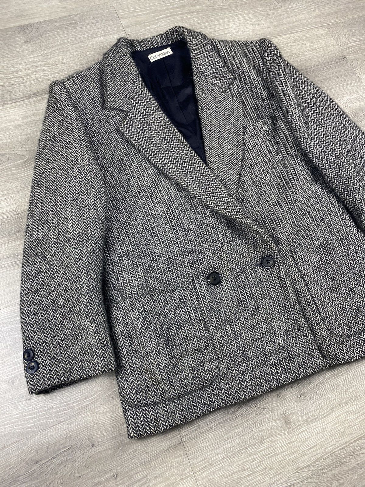 Calvin Klein Calvin Klein Double Breasted Blazer Wool Coats Jacket Size M / US 6-8 / IT 42-44 - 2 Thumbnail