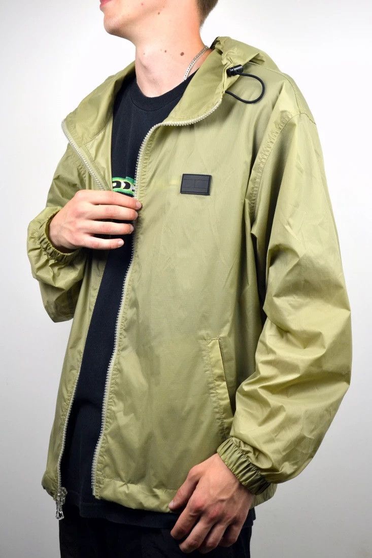 Tommy Hilfiger Tommy Hilfiger Khaki Nylon Logo Jacket Windbreaker Size US L / EU 52-54 / 3 - 2 Thumbnail