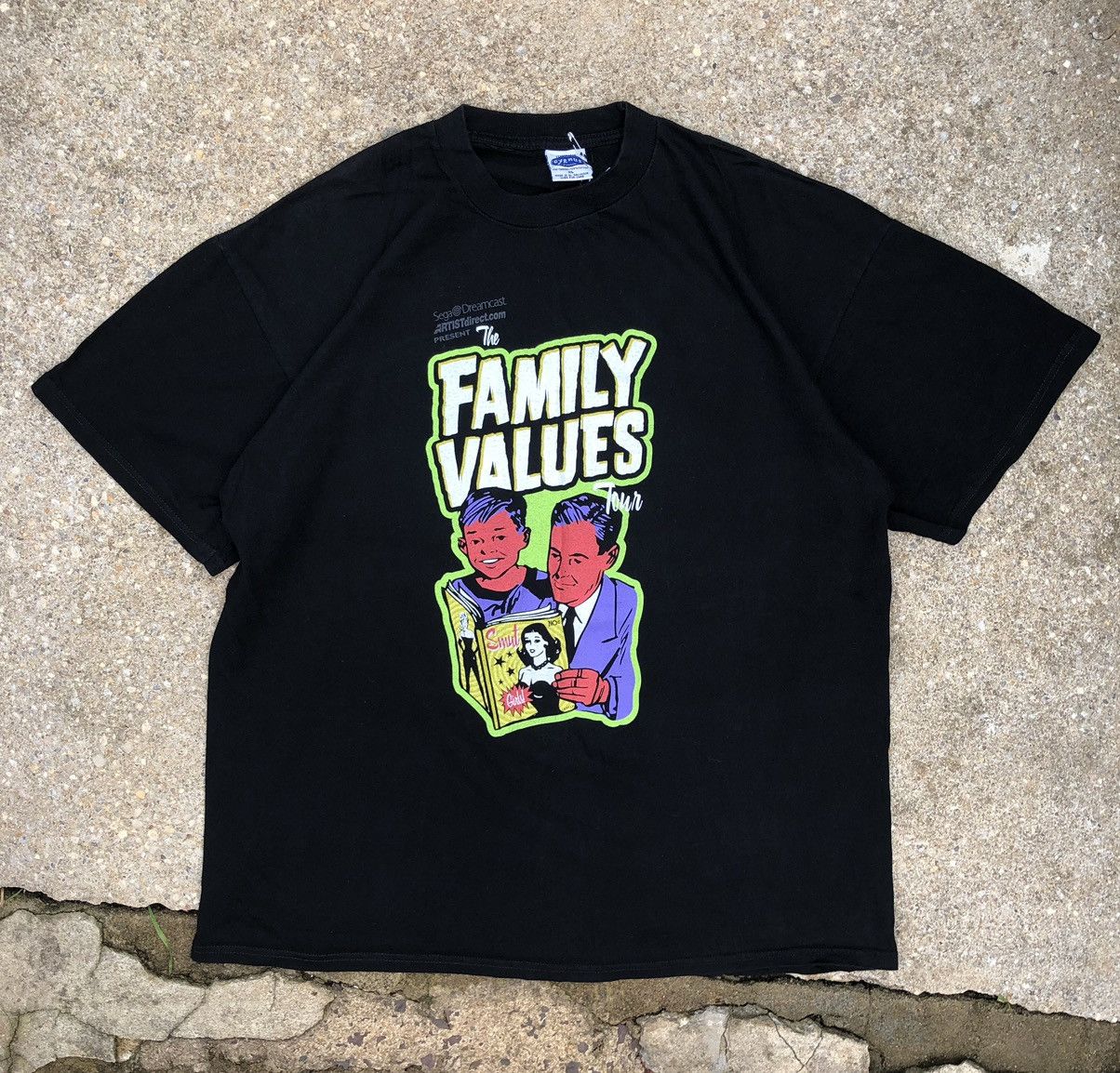 image of Band Tees x Rap Tees Vintage 90's The Family Values Tour Band Tee in Black, Men's (Size XL)