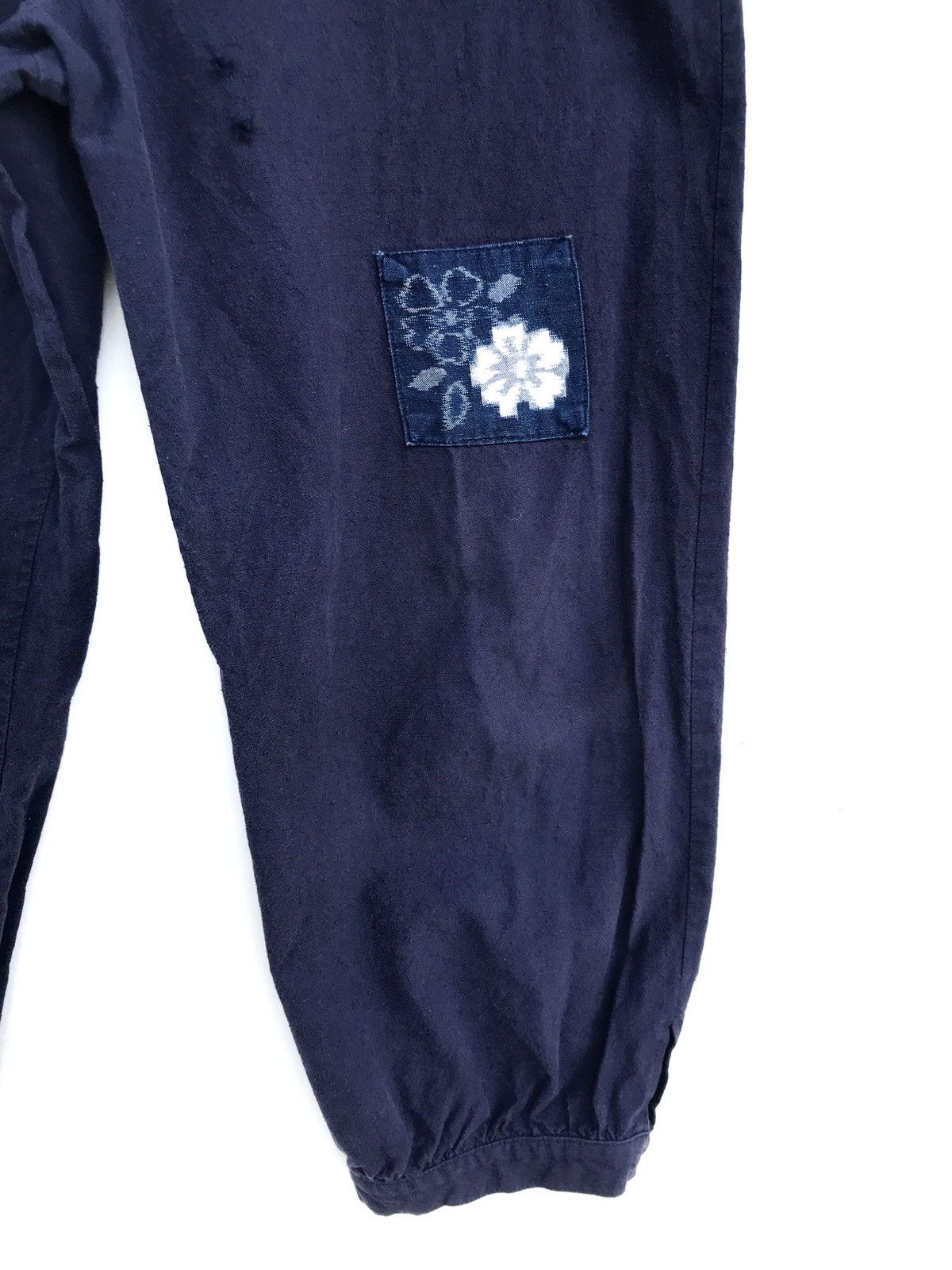 Handmade × Indigo × Japanese Brand Japanese Handmade Indigo Patchwork Baggy Pants Size US 28 / EU 44 - 3 Thumbnail