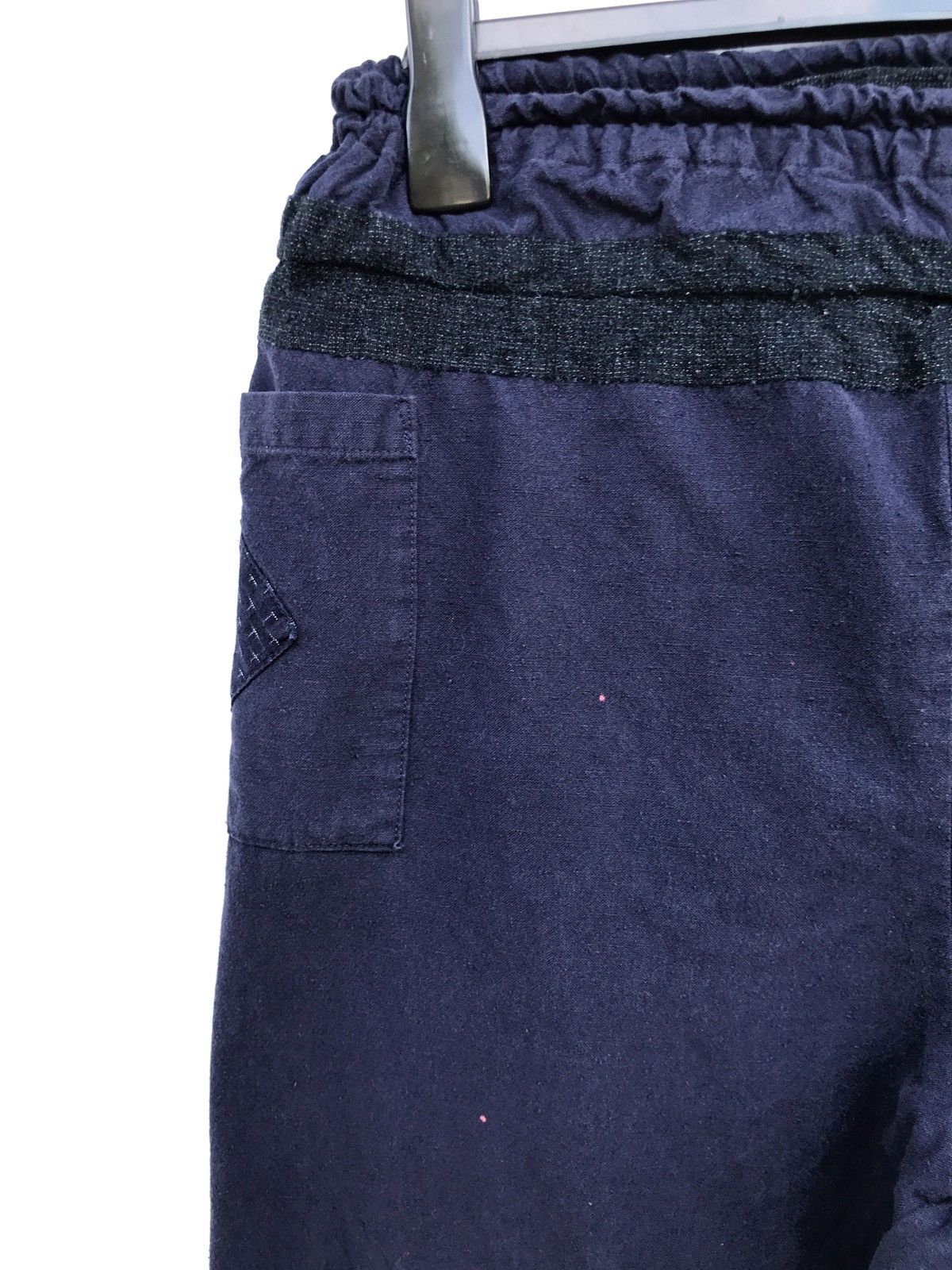 Handmade × Indigo × Japanese Brand Japanese Handmade Indigo Patchwork Baggy Pants Size US 28 / EU 44 - 4 Thumbnail