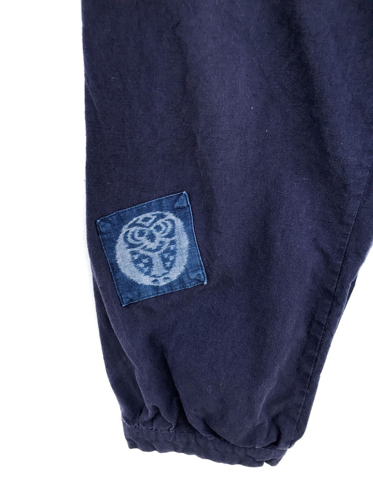 Handmade × Indigo × Japanese Brand Japanese Handmade Indigo Patchwork Baggy Pants Size US 28 / EU 44 - 10 Thumbnail
