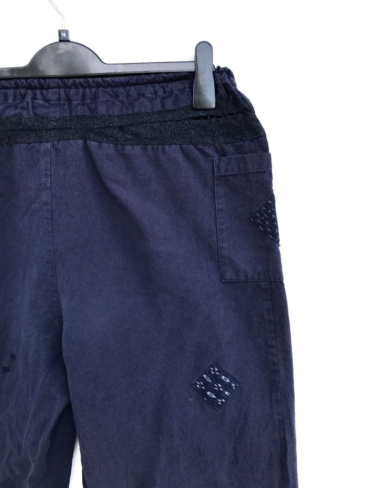 Handmade × Indigo × Japanese Brand Japanese Handmade Indigo Patchwork Baggy Pants Size US 28 / EU 44 - 8 Thumbnail