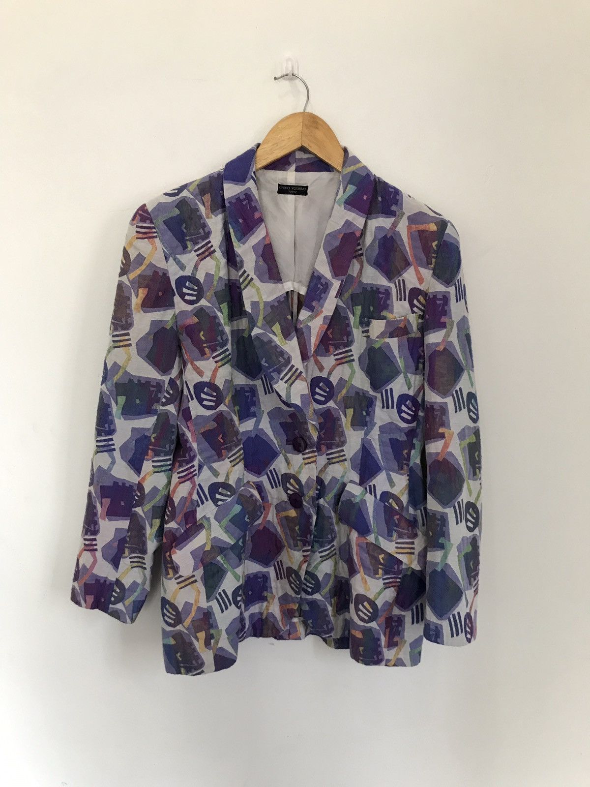 Japanese Brand Vintage Kyoko Yoshino Tokyo Abstract Design Jacket Size US M / EU 48-50 / 2 - 2 Thumbnail