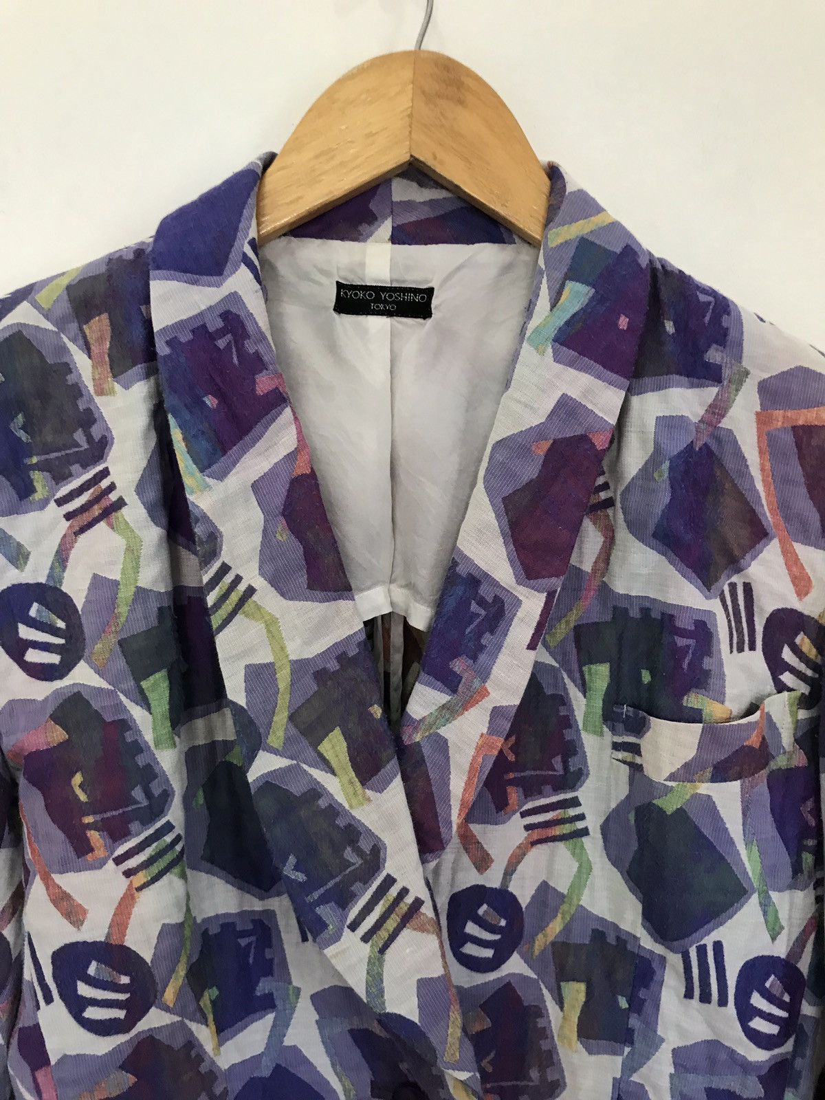 Japanese Brand Vintage Kyoko Yoshino Tokyo Abstract Design Jacket Size US M / EU 48-50 / 2 - 8 Thumbnail