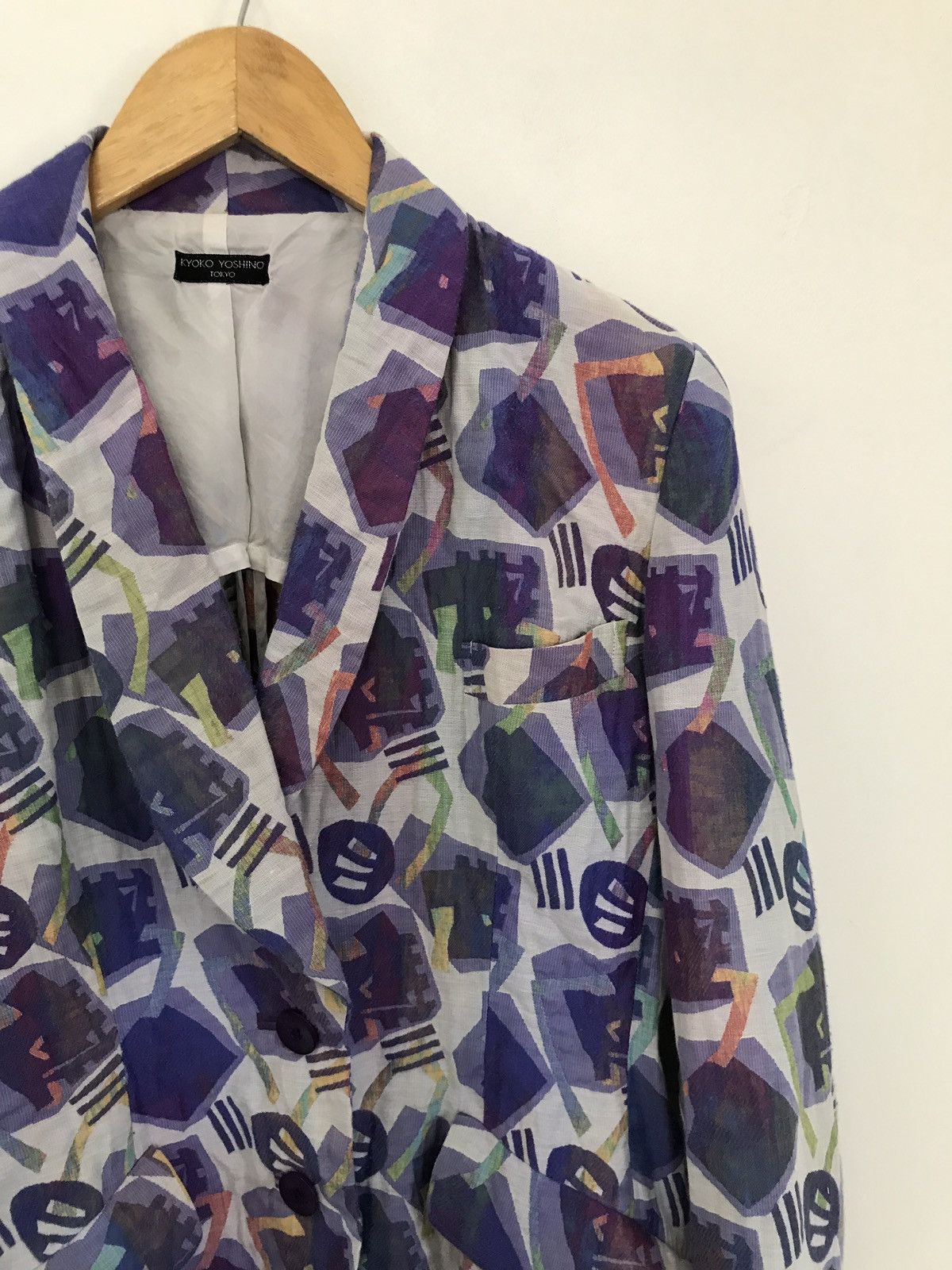Japanese Brand Vintage Kyoko Yoshino Tokyo Abstract Design Jacket Size US M / EU 48-50 / 2 - 4 Thumbnail