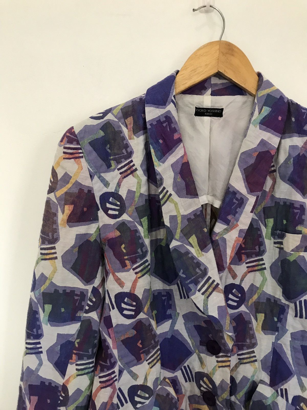 Japanese Brand Vintage Kyoko Yoshino Tokyo Abstract Design Jacket Size US M / EU 48-50 / 2 - 1 Thumbnail