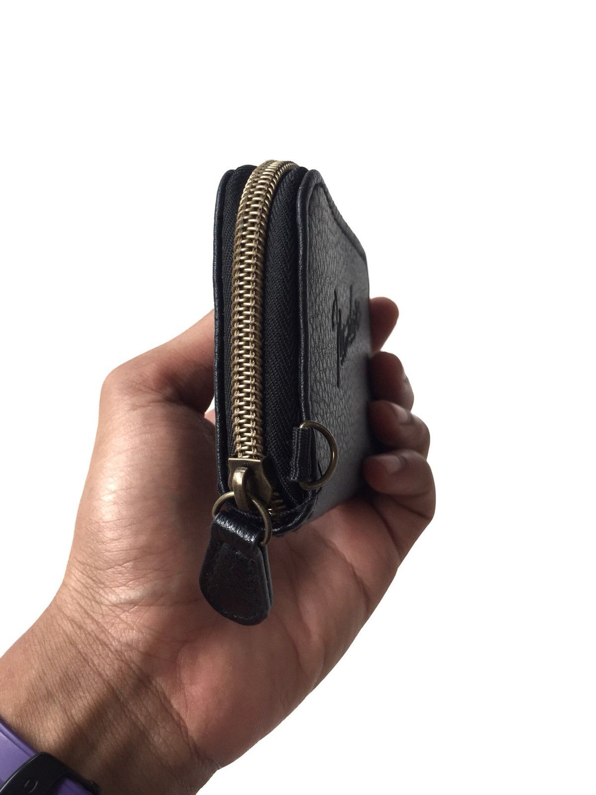 Number (N)ine OG Number [N]ine Leather Zipper Coin Wallet Case Size ONE SIZE - 3 Thumbnail