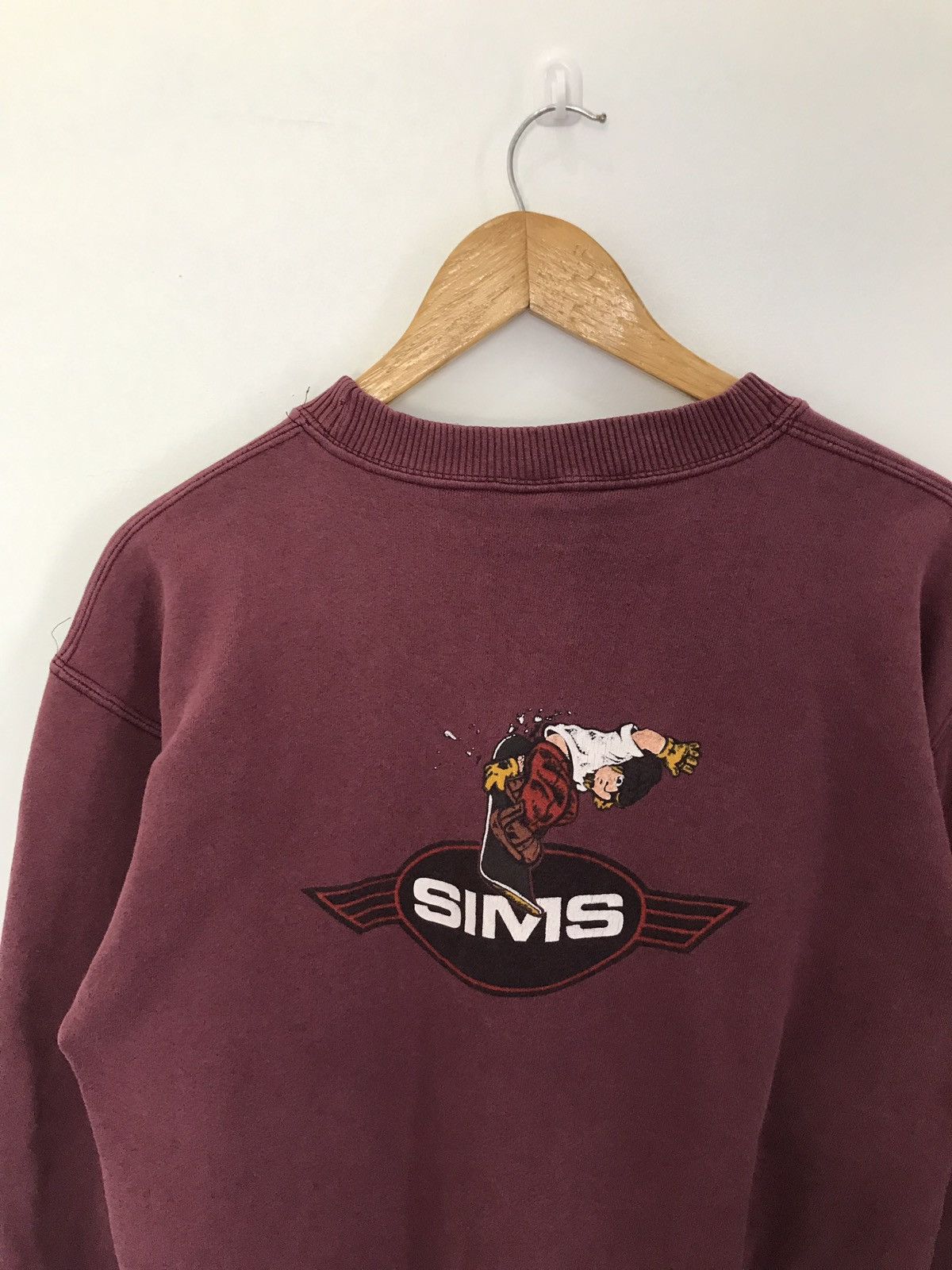 Vintage × Welcome Skateboards Vintage 90s Sims Skateboard Sweatshirt Nice Design Size US M / EU 48-50 / 2 - 3 Thumbnail