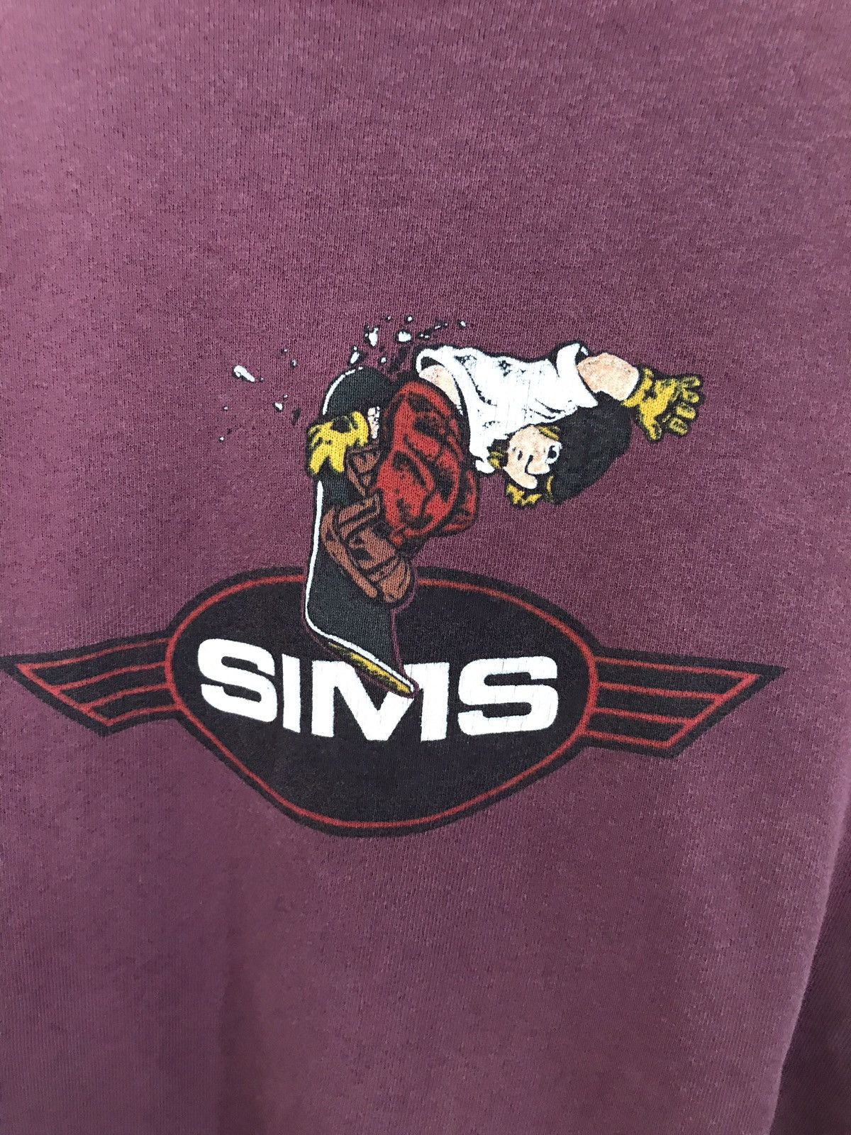 Vintage × Welcome Skateboards Vintage 90s Sims Skateboard Sweatshirt Nice Design Size US M / EU 48-50 / 2 - 6 Thumbnail