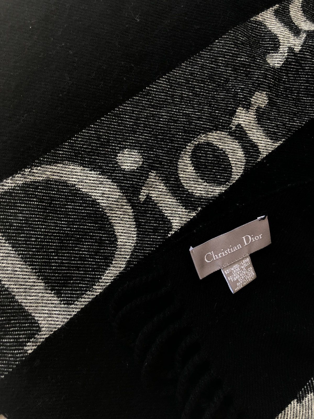 Christian Dior Monsieur ULTRA RARE🔥Old Dior Monogram Winter Scarf Size ONE SIZE - 4 Thumbnail