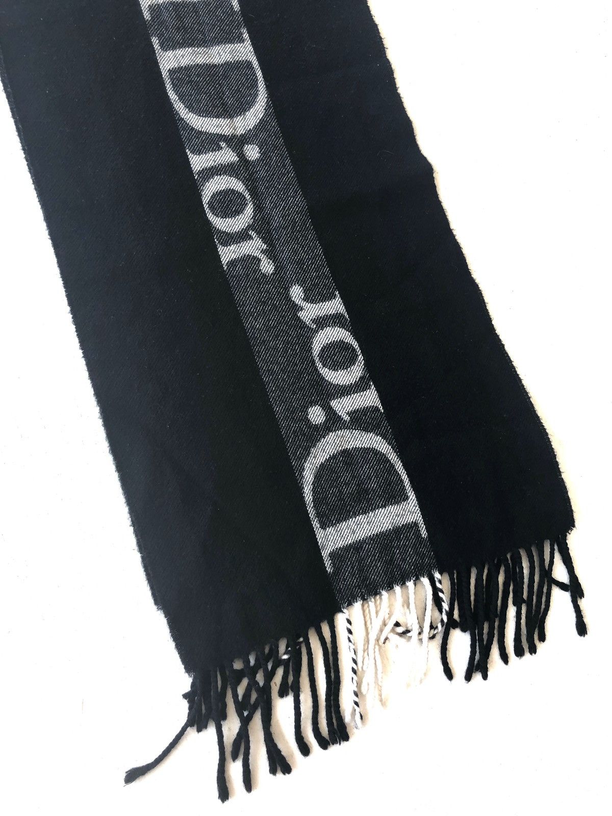 Dior Trotter Logo Monogram 100% Wool Scarf newest Vintage Winter Luxury Designer Wrap