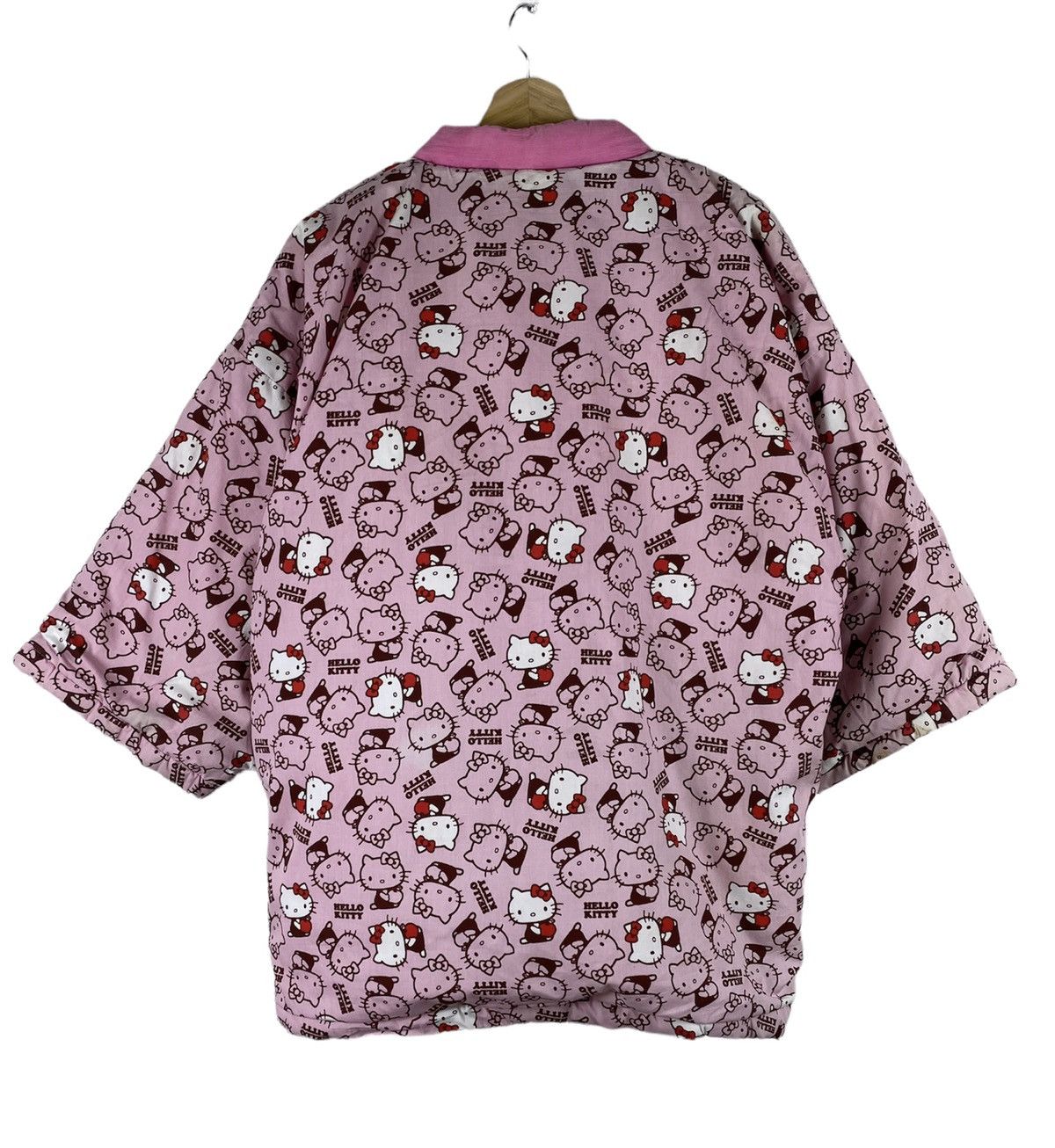 Japanese Brand Vintage Kimono Hello Kitty Full print Cardigan Kimono Jacket Size US L / EU 52-54 / 3 - 2 Thumbnail