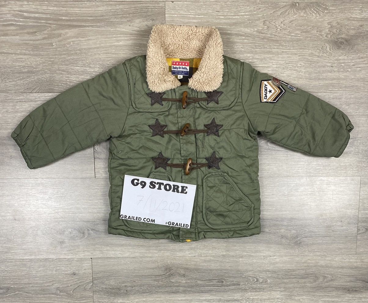 Japanese Brand Vintage Daddy Oh Daddy Sherpa Zipper Puffer Jacket For Kids Size US XXS / EU 40 - 2 Thumbnail