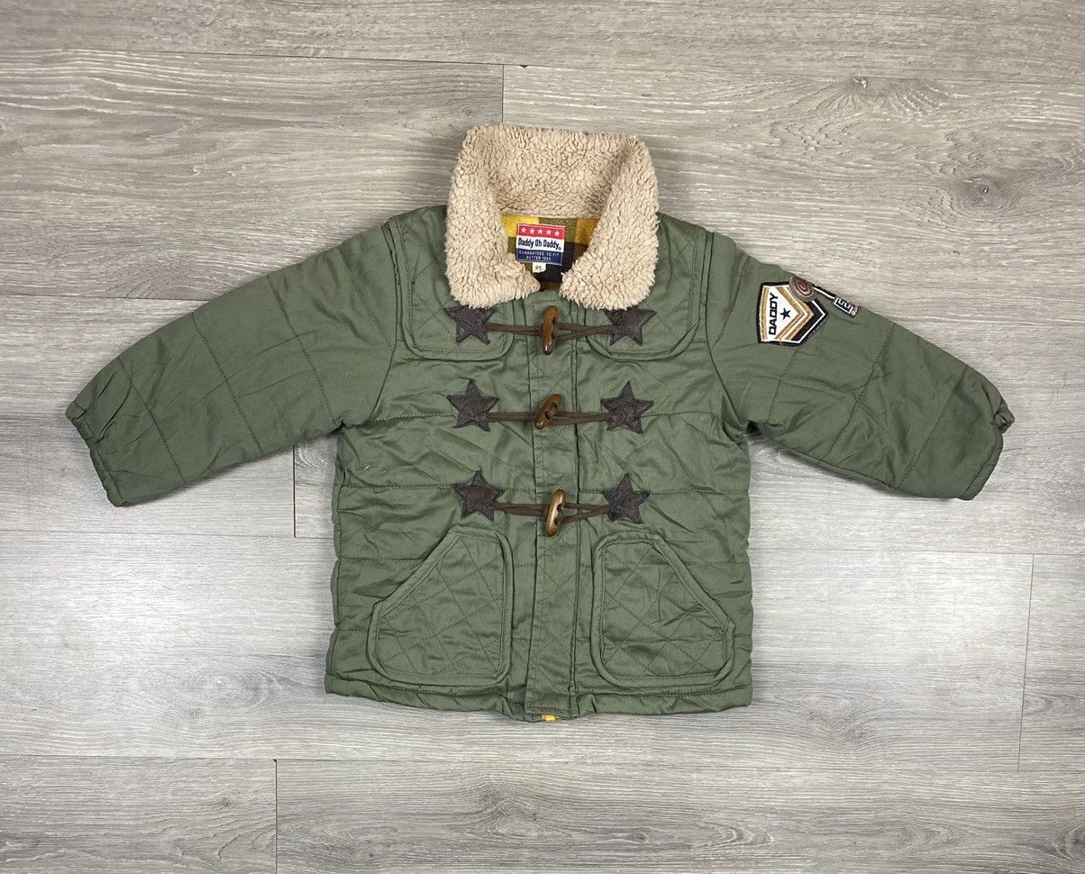 Japanese Brand Vintage Daddy Oh Daddy Sherpa Zipper Puffer Jacket For Kids Size US XXS / EU 40 - 1 Thumbnail