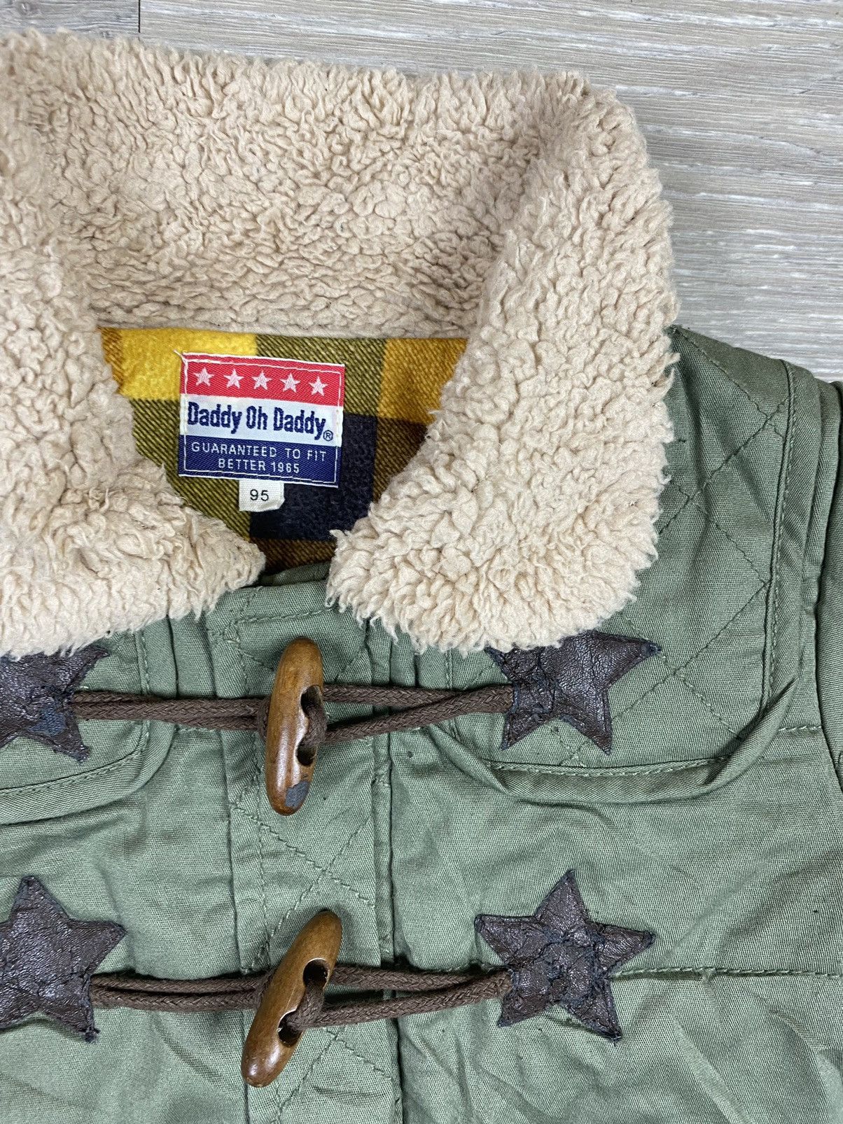 Japanese Brand Vintage Daddy Oh Daddy Sherpa Zipper Puffer Jacket For Kids Size US XXS / EU 40 - 5 Thumbnail