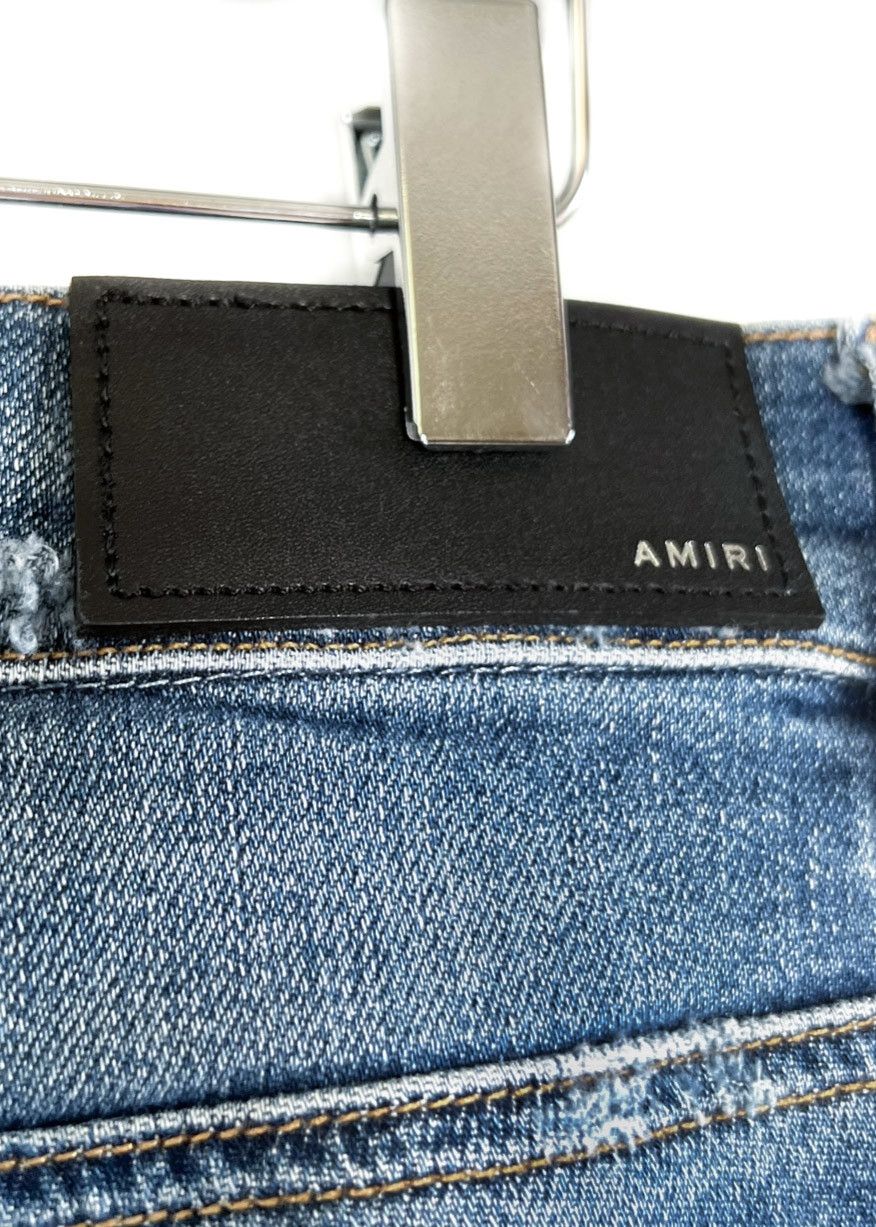Amiri Amiri MX1 Blue Distressed Biker Jeans Size US 36 / EU 52 - 5 Thumbnail