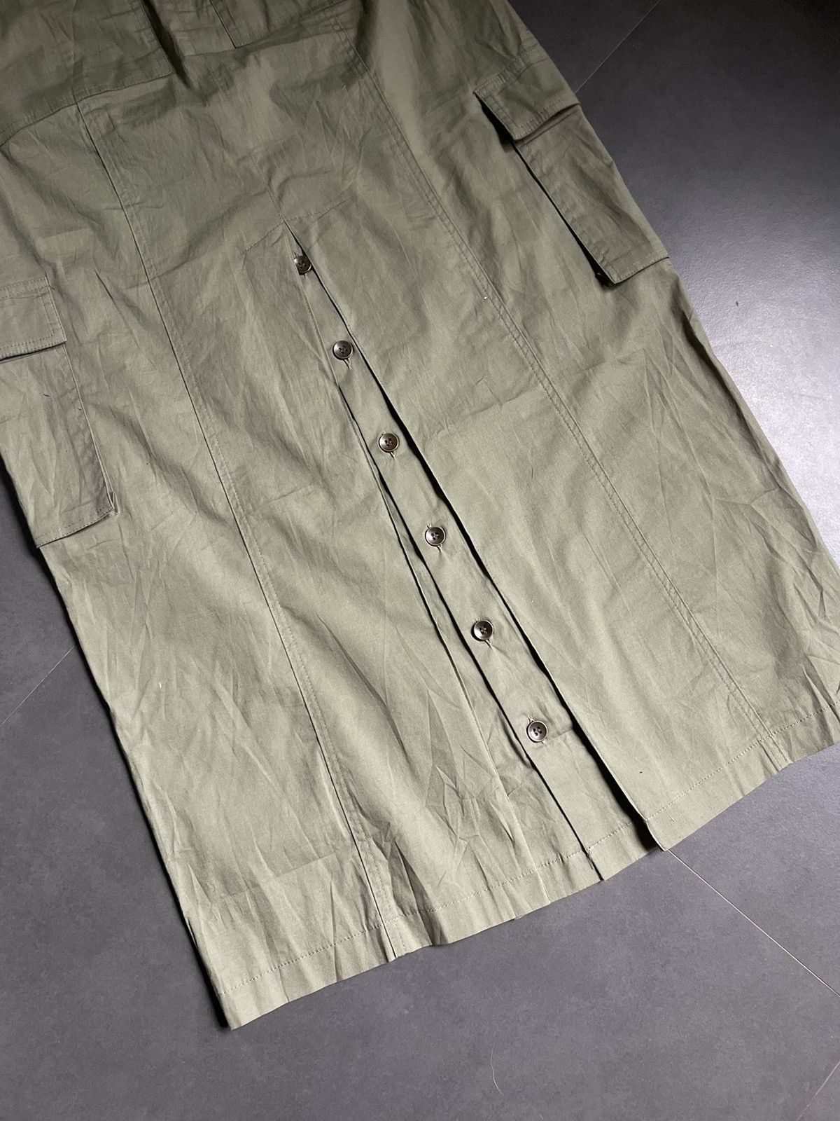 If Six Was Nine × Marithe + Francois Girbaud Vintage Japanese Maxi Cargo skirt Military Zip Size M Y2k Size 25" / US 0 / IT 36 - 7 Thumbnail