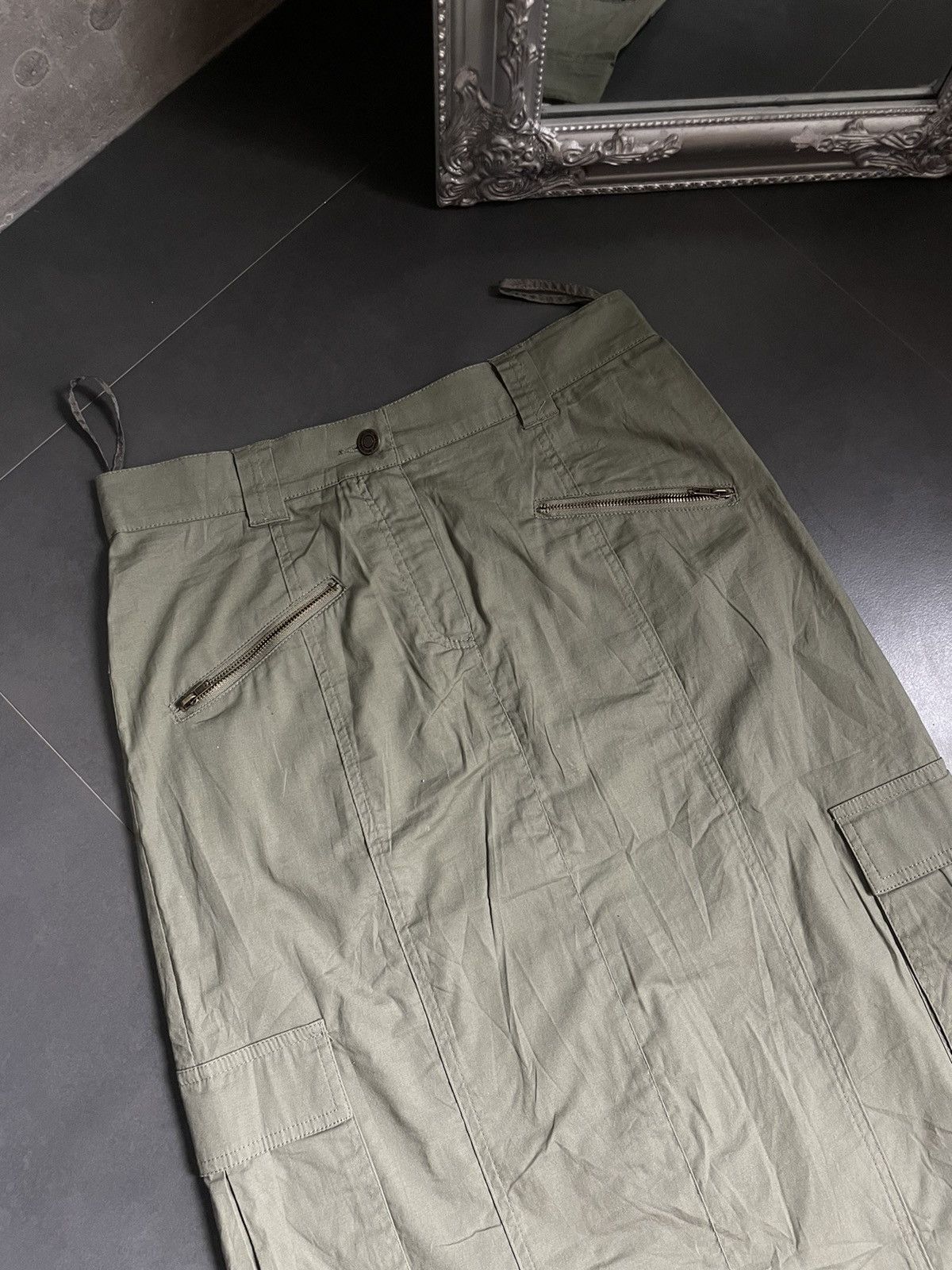 If Six Was Nine × Marithe + Francois Girbaud Vintage Japanese Maxi Cargo skirt Military Zip Size M Y2k Size 25" / US 0 / IT 36 - 10 Thumbnail