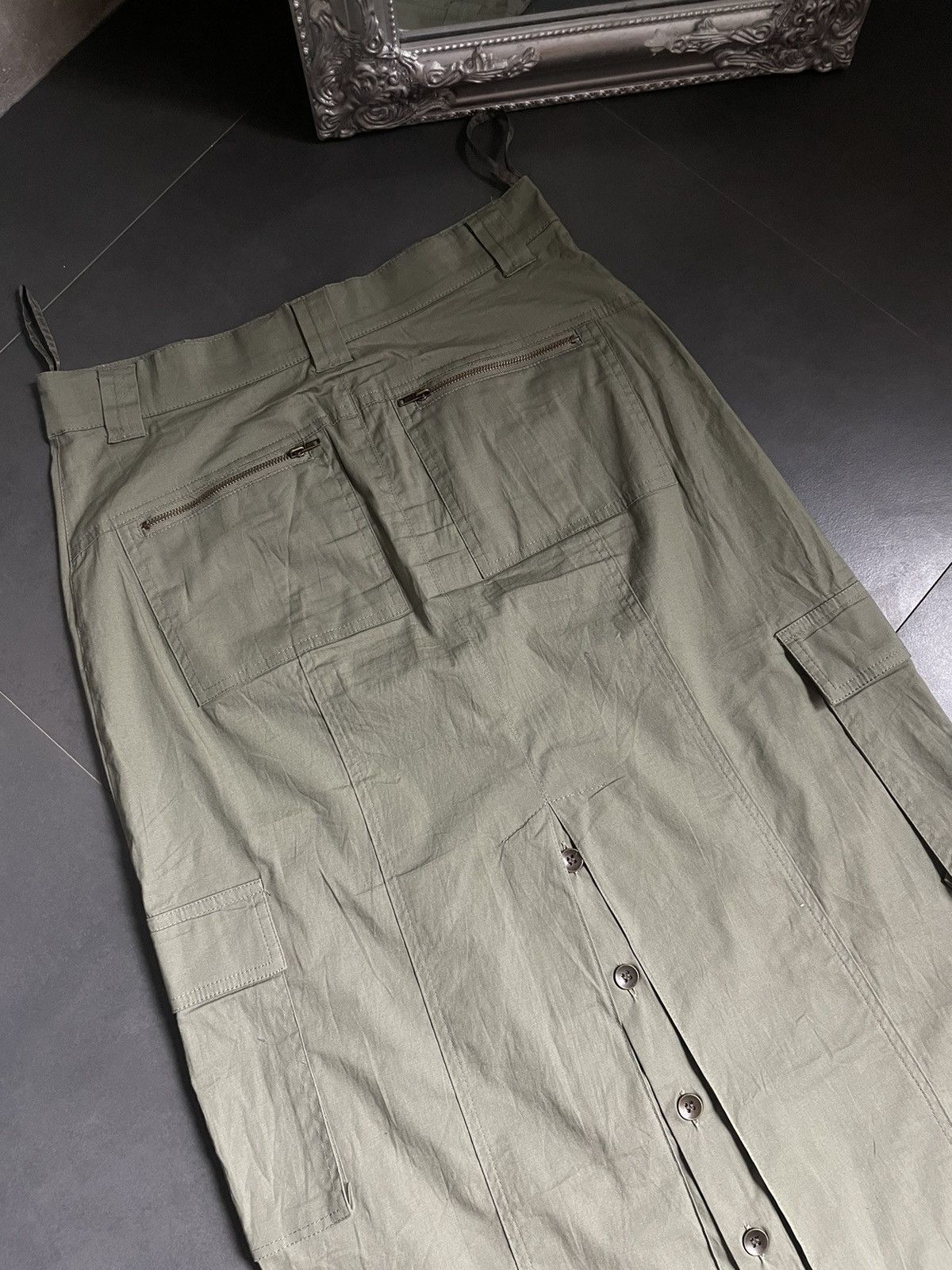 If Six Was Nine × Marithe + Francois Girbaud Vintage Japanese Maxi Cargo skirt Military Zip Size M Y2k Size 25" / US 0 / IT 36 - 6 Thumbnail