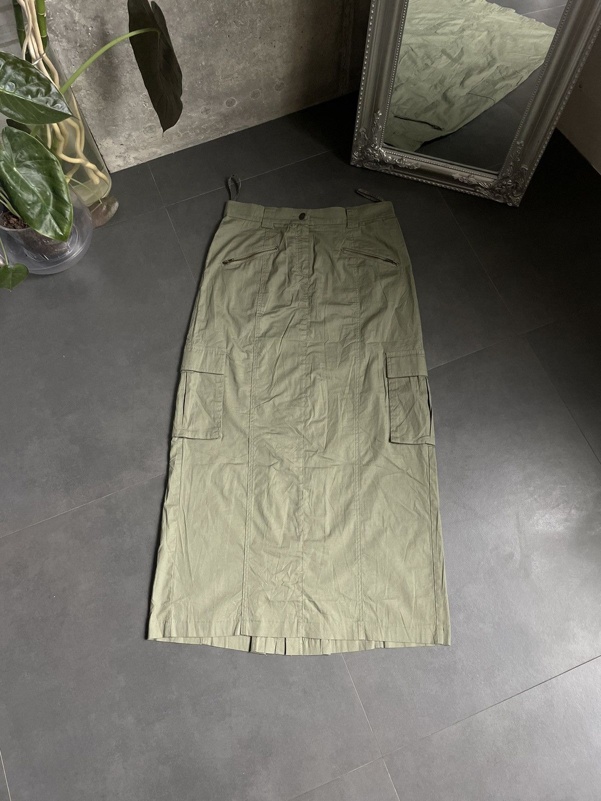 If Six Was Nine × Marithe + Francois Girbaud Vintage Japanese Maxi Cargo skirt Military Zip Size M Y2k Size 25" / US 0 / IT 36 - 4 Thumbnail
